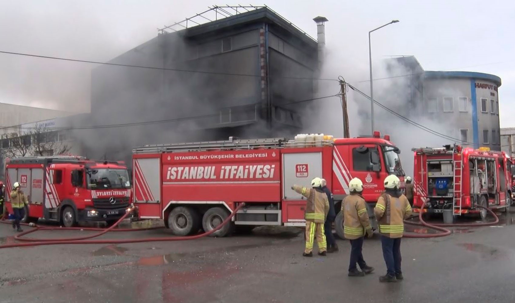 Silivri'de fabrika yangını