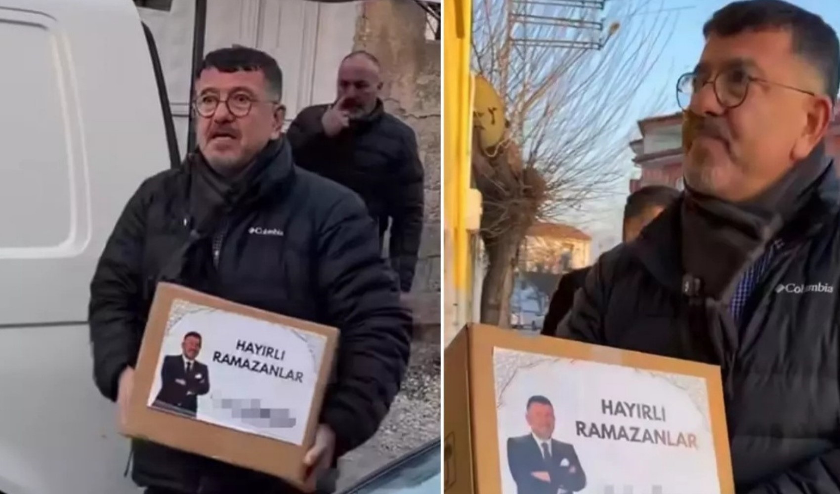 Ramazan kolisi üzerine kendi fotoğrafını bastıran Veli Ağbaba tepki topladı