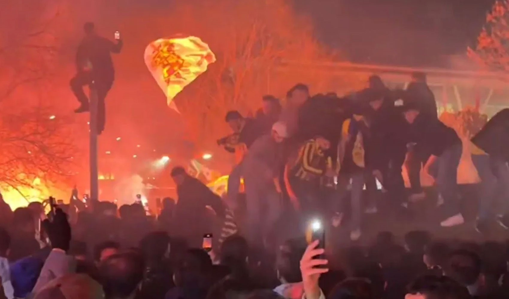 Kante karşılamasında çardak çöktü