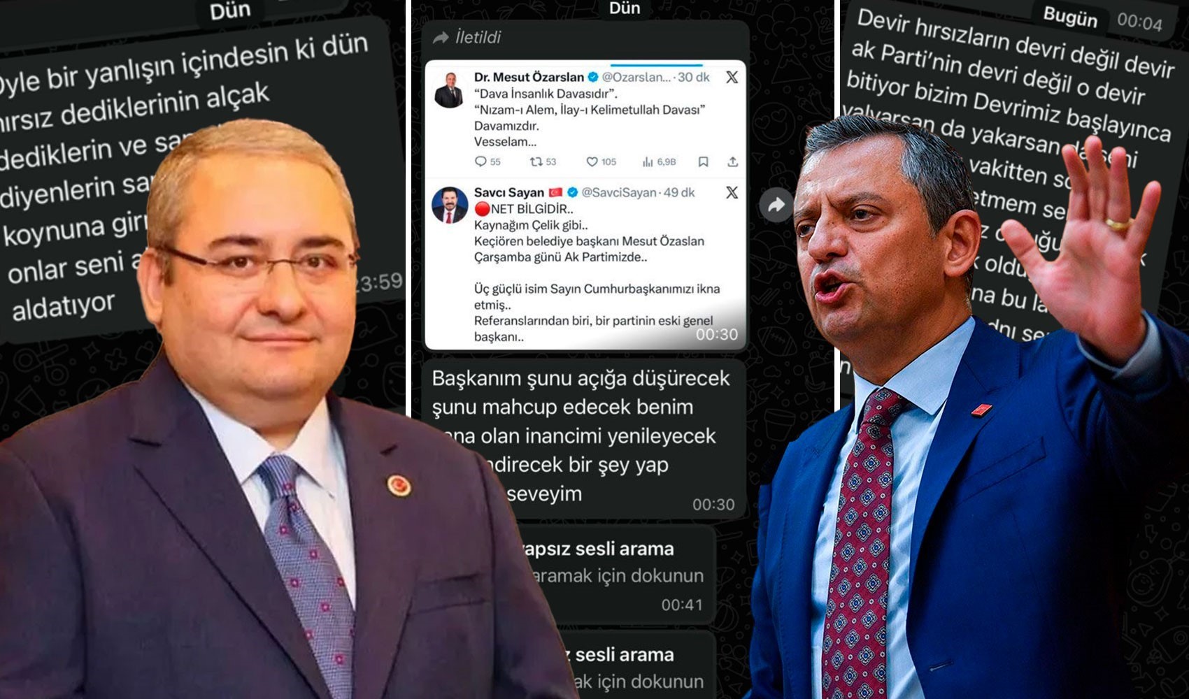 Özel'in Özarslan'a gönderdiği mesajların ekran görüntüleri ortaya çıktı