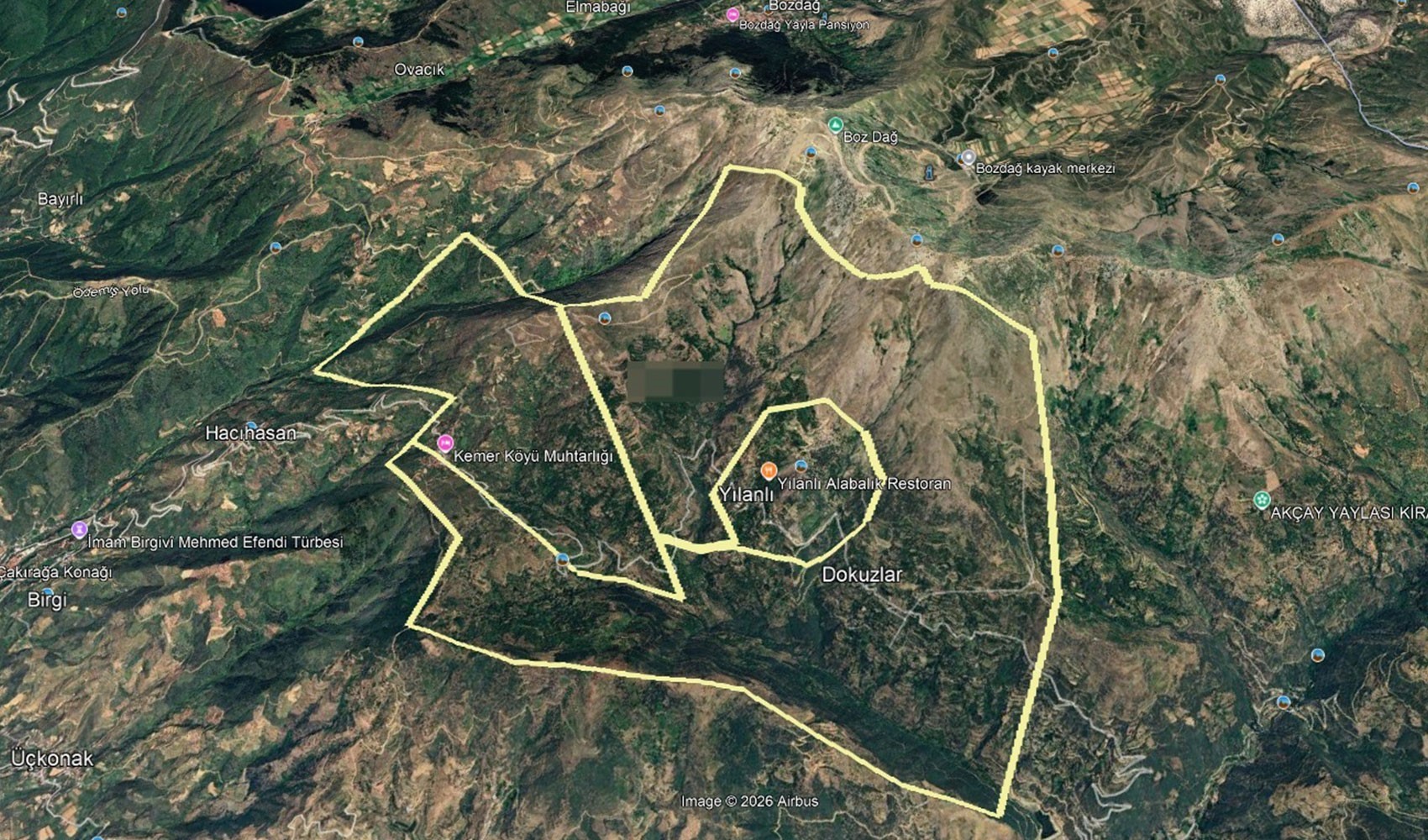 Bozdağ’da 3 bin futbol sahası büyüklüğünde maden planı