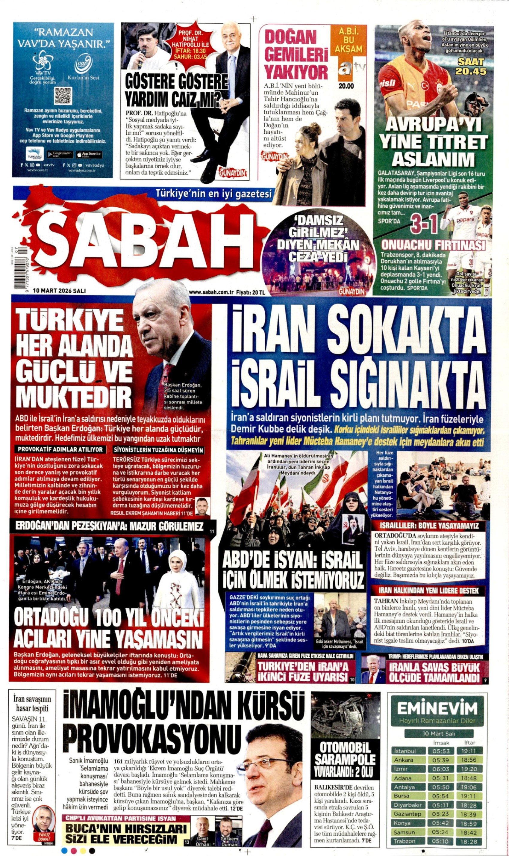 İmamoğlu ve hakim tartışmıştı: Gazeteler İBB davasının ilk gününü nasıl gördü? (10 Mart 2026 gazete manşetleri)