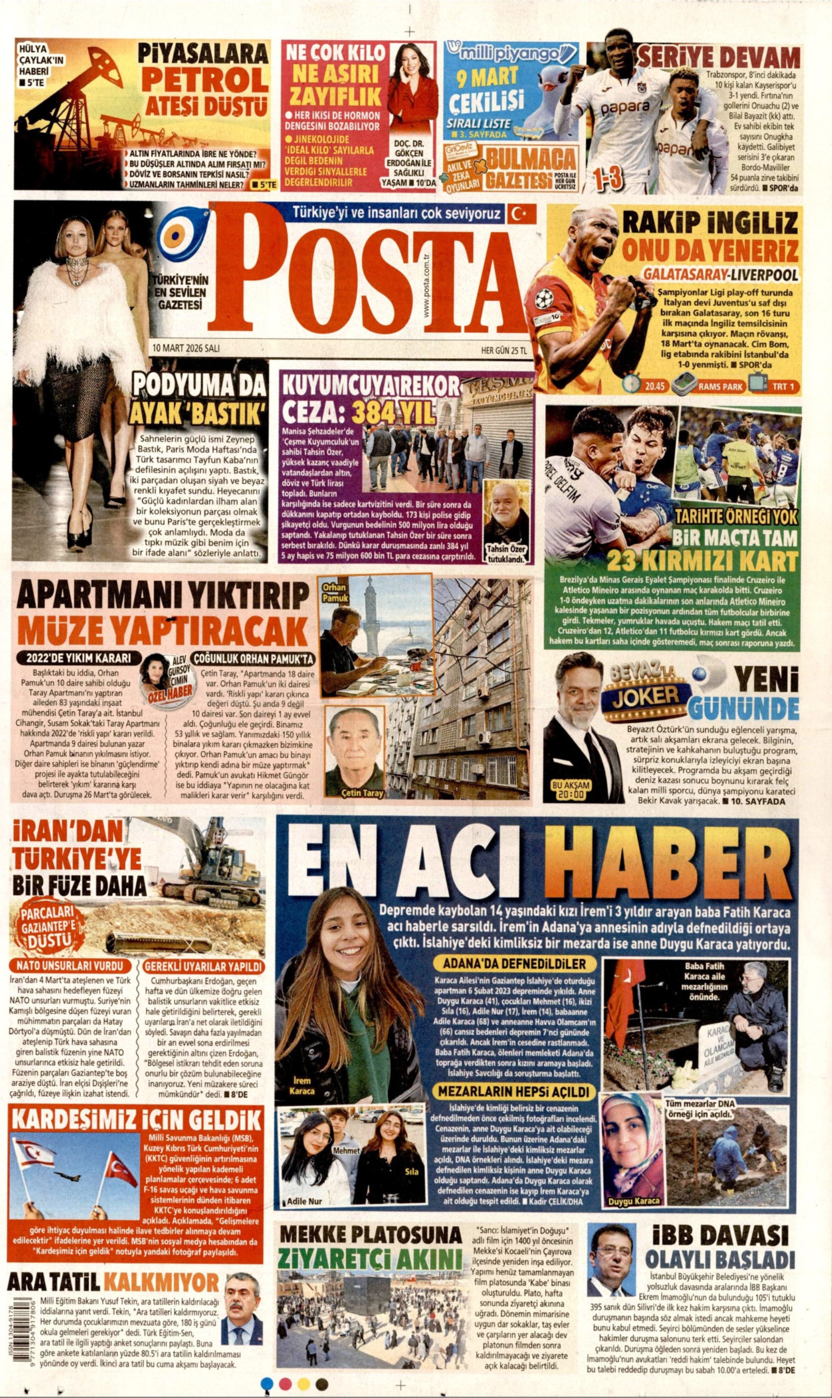 İmamoğlu ve hakim tartışmıştı: Gazeteler İBB davasının ilk gününü nasıl gördü? (10 Mart 2026 gazete manşetleri)