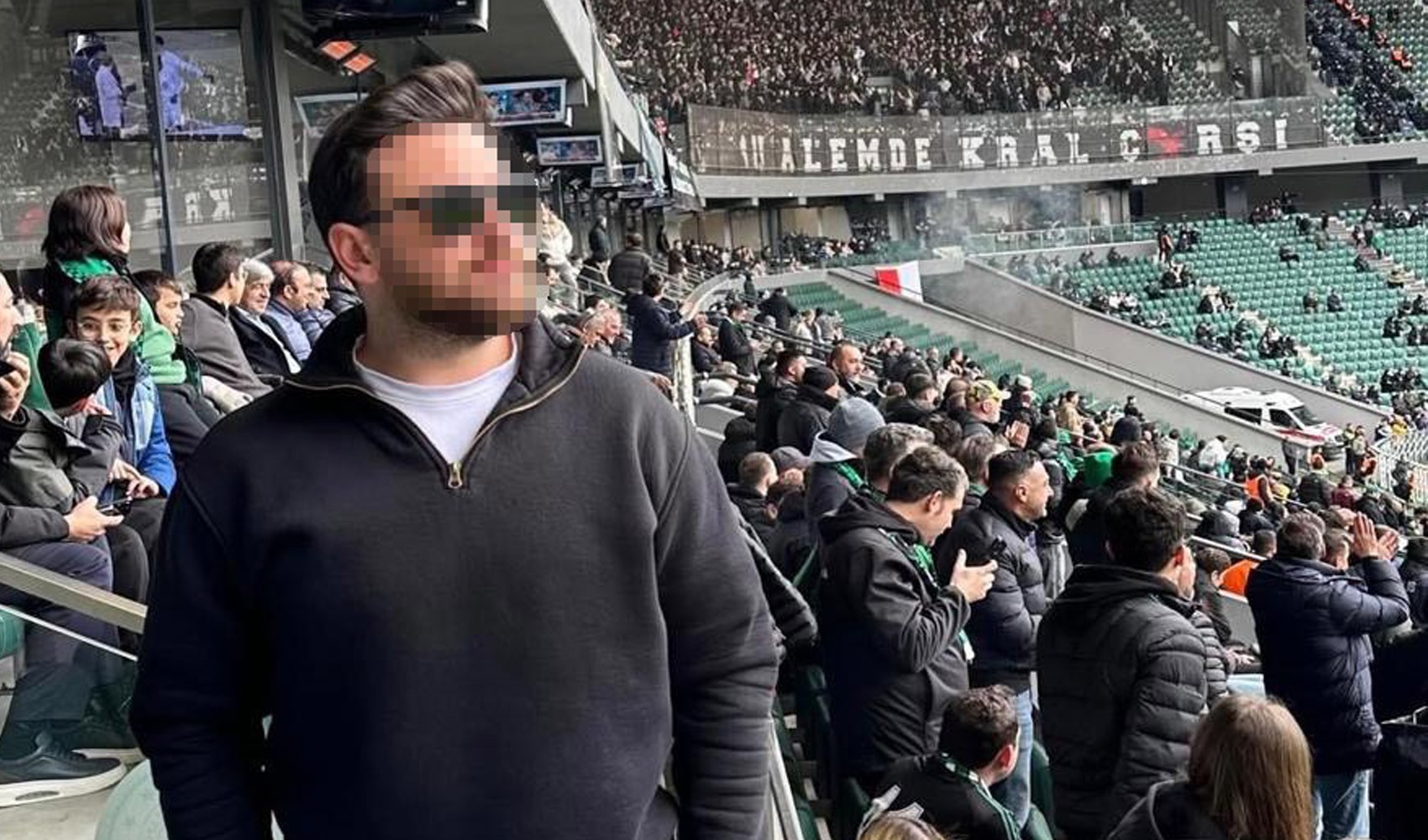 Kocaelispor tribünündeki kaçak Beşiktaşlı için suç duyurusu