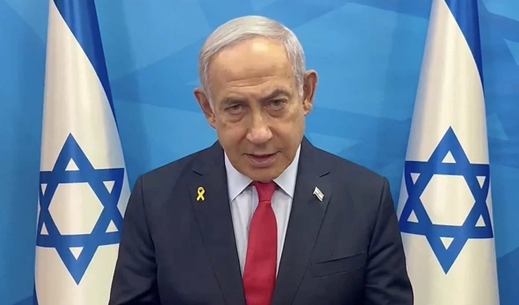 Netanyahu canlı yayınlanan basın toplantısına katıldı