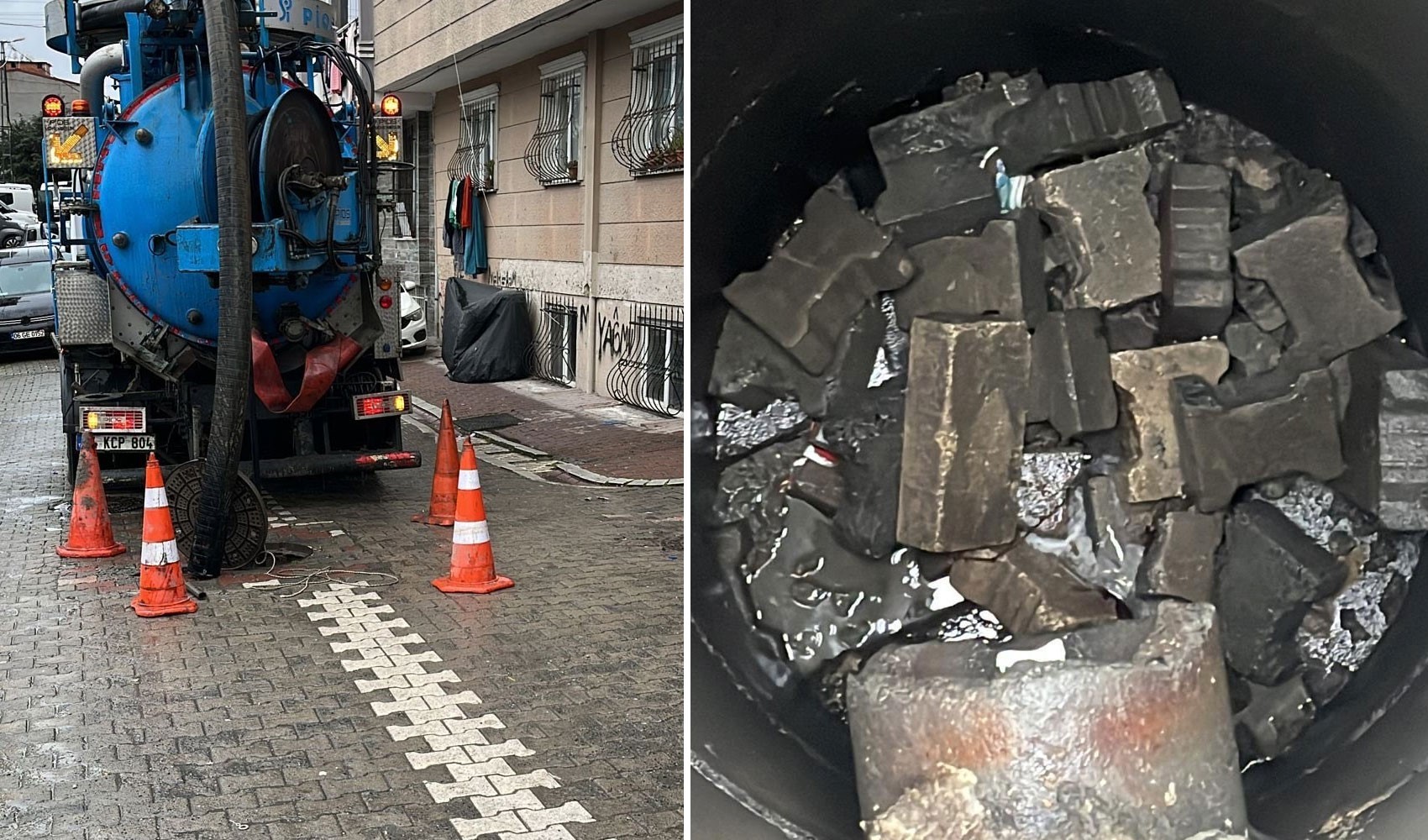 Esenyurt’ta pes dedirten sabotaj: Atık su hattı parke taşlarıyla tıkandı