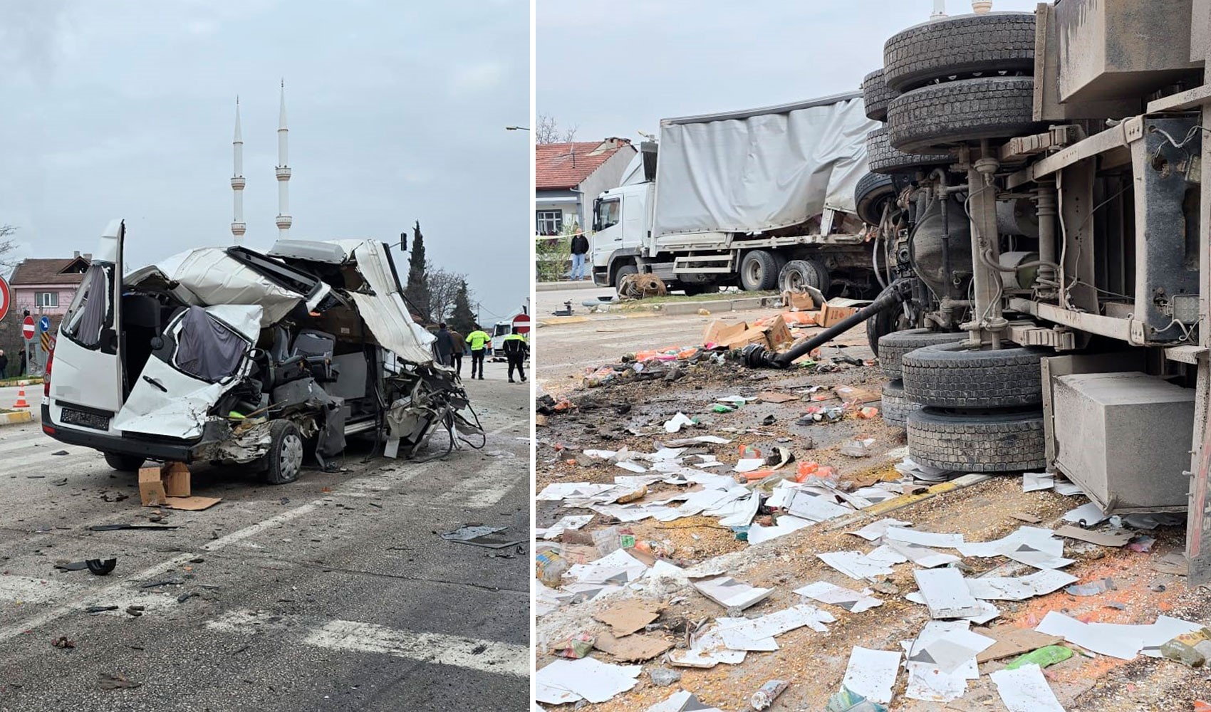Samsun'da öğrenci servisi dahil 7 araç birbirine girdi!