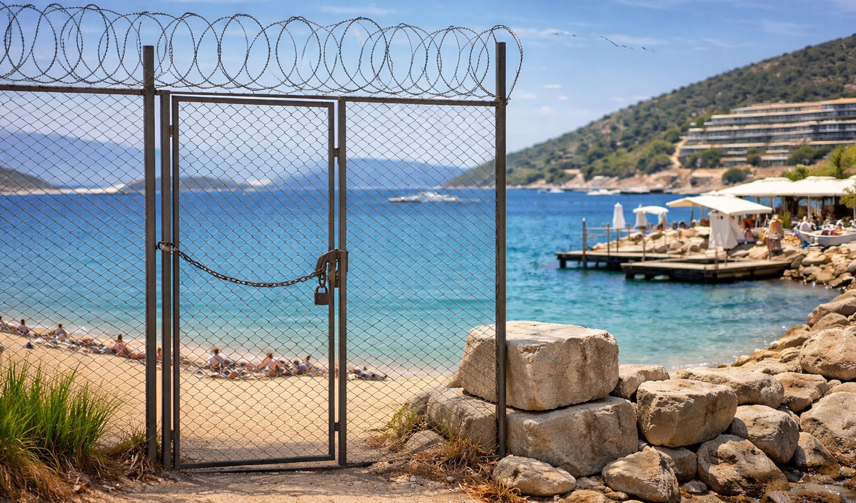 Kıyılar çitlerle çevriliyor: Halk kendi denizine hasret!