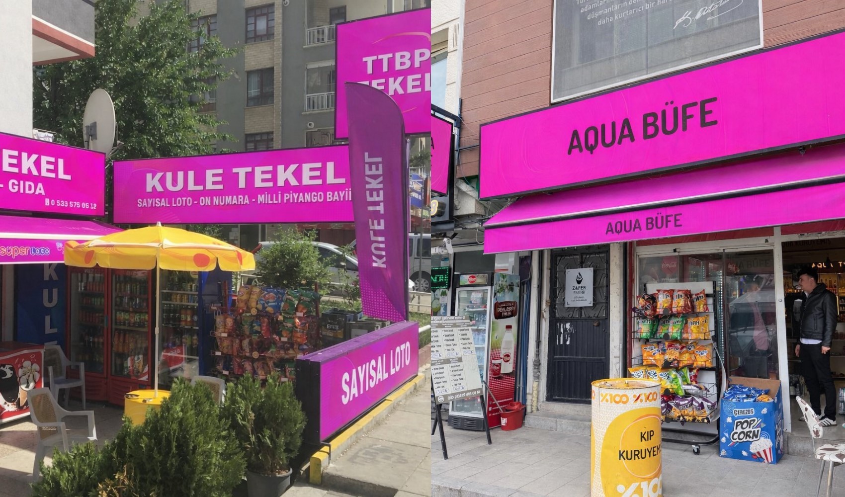 Tekel bayilerine pembe tabela şoku