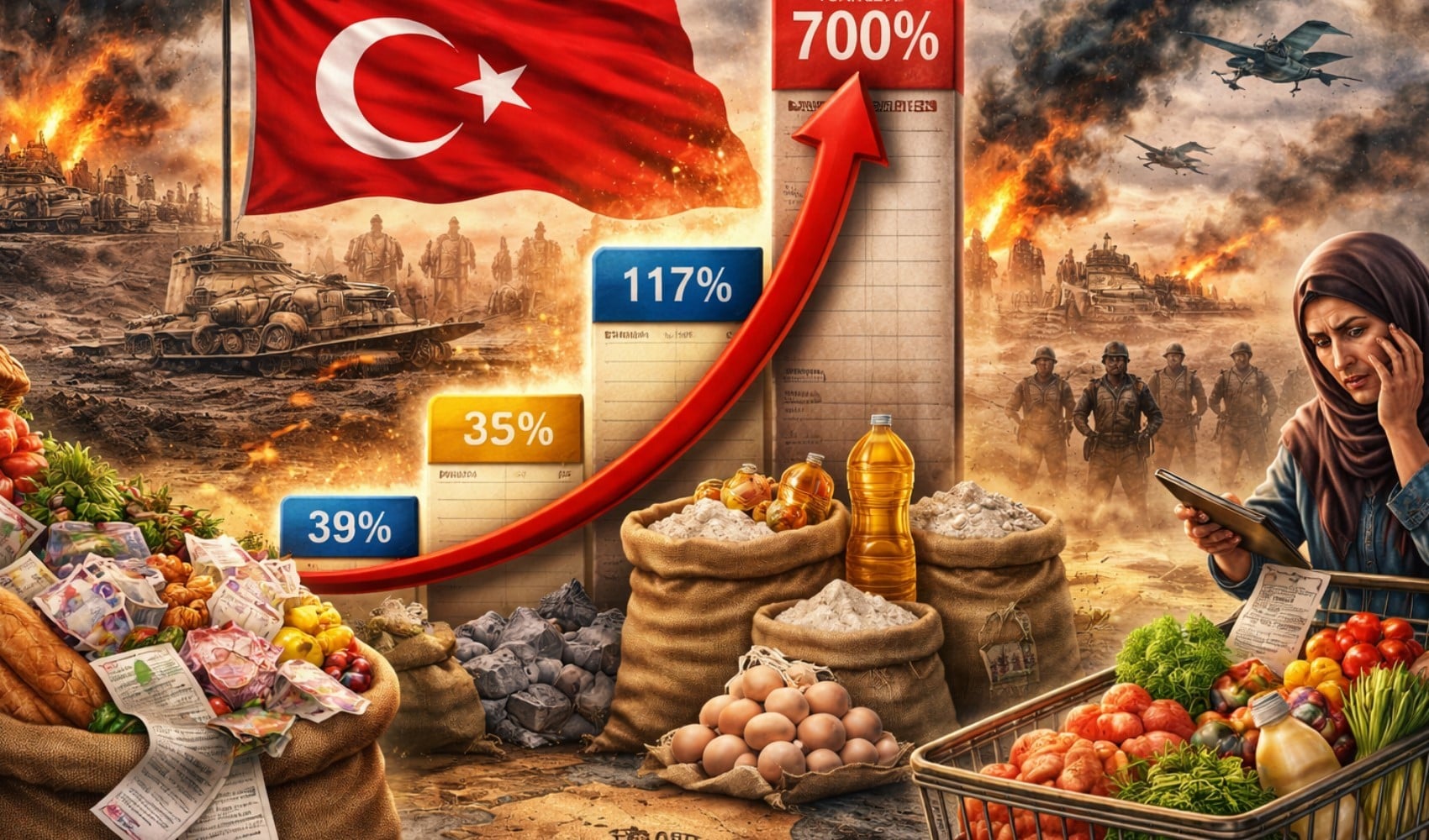Türkiye’deki gıda enflasyonu savaştaki ülkeleri bile gölgede bıraktı!