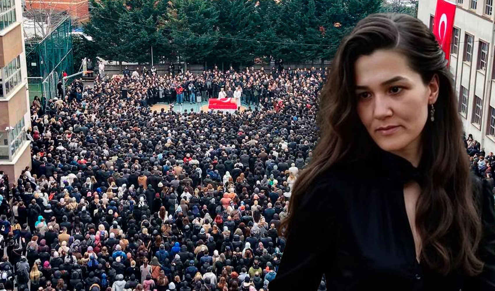 Öğrencisi tarafından katledilen Fatma Nur öğretmen için okulda tören