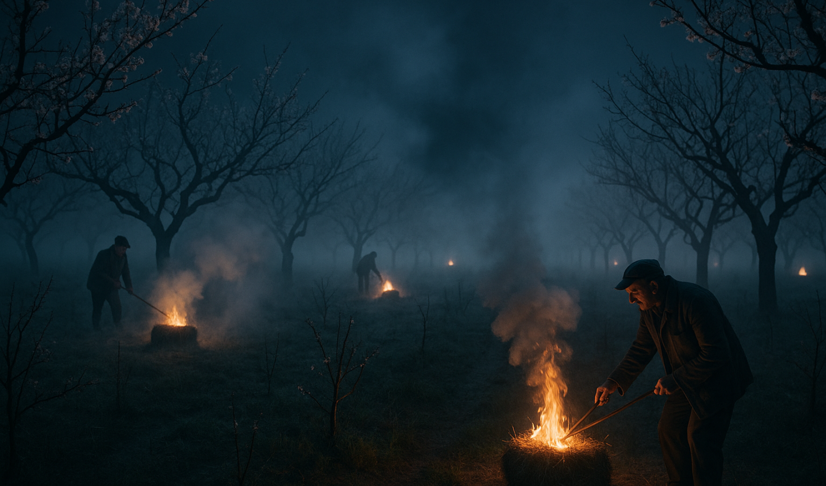 Iğdır'da çiftçiler don olaylarına karşı samanlarla mücadele ediyor