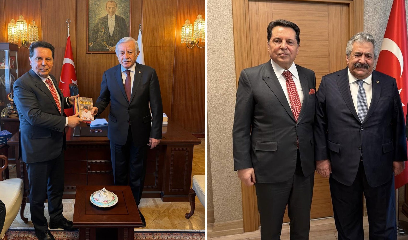Meclis'te sürpriz buluşma: Ahmet Özer'den MHP'li Celal Adan ve Feti Yıldız'a ziyaret