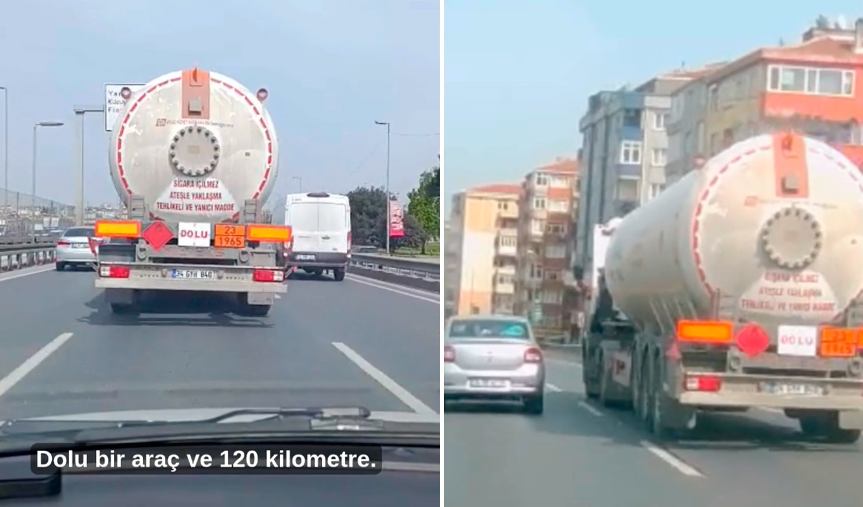 Hız sınırını aşan tanker korku saçtı!