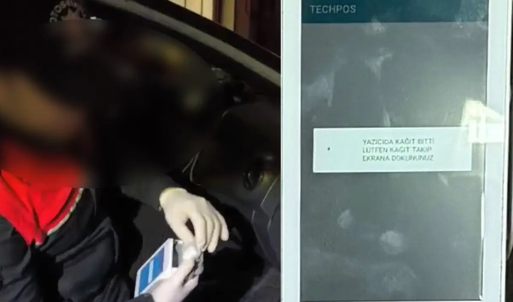 Taksideki POS cihazından uyuşturucu çıktı