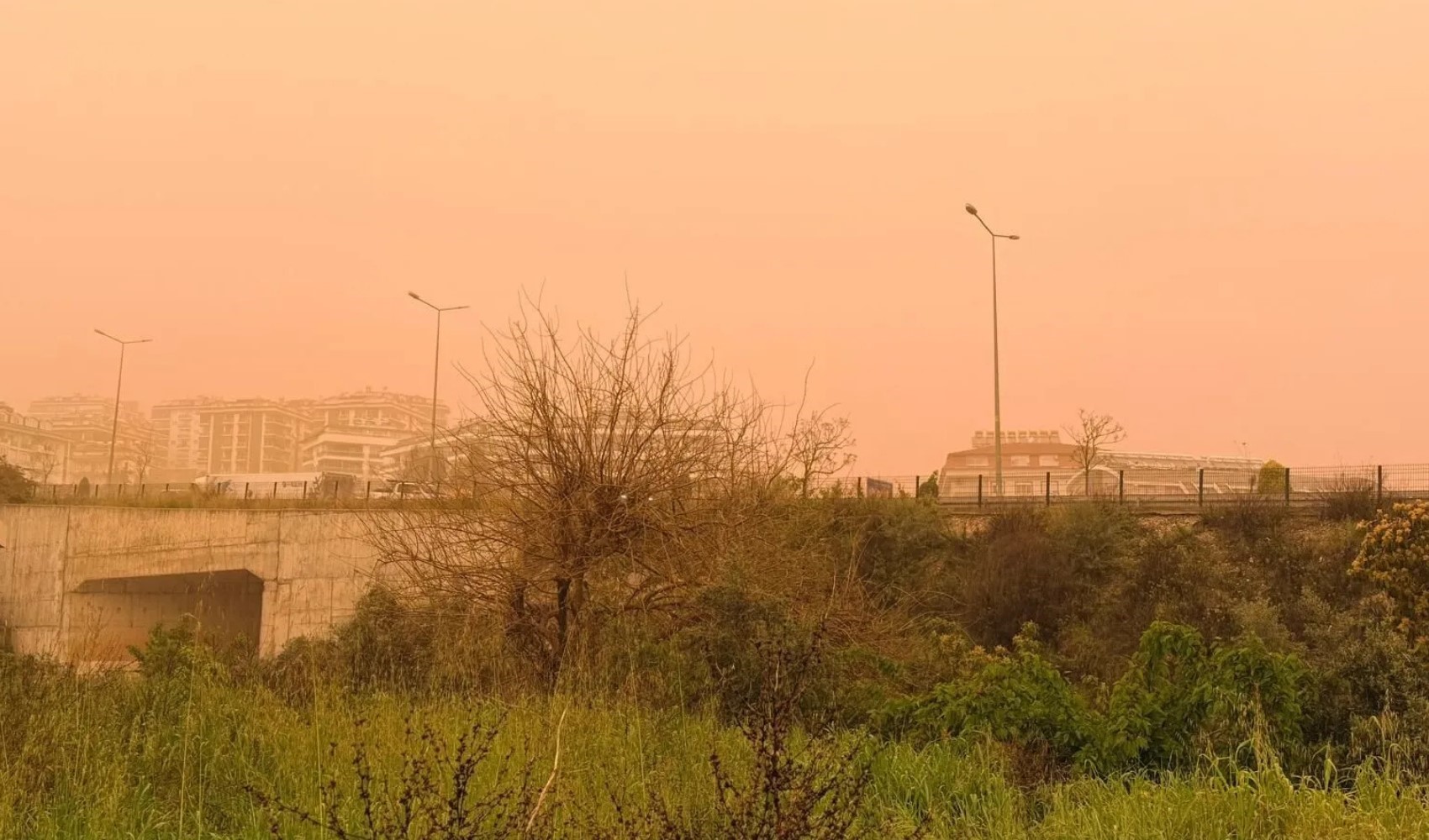 Alanya’da 'Sarı Alarm': Gökyüzü toz bulutuna teslim oldu