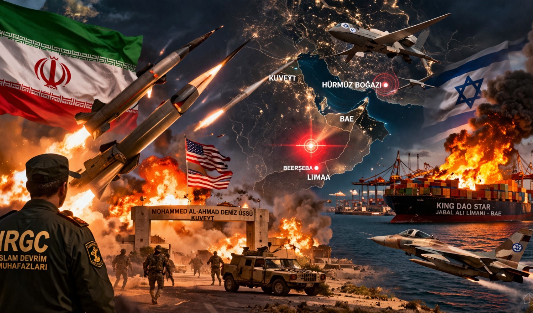 ABD ve İsrail’e büyük saldırı: Kuveyt, BAE ve Beerşeba hedefte