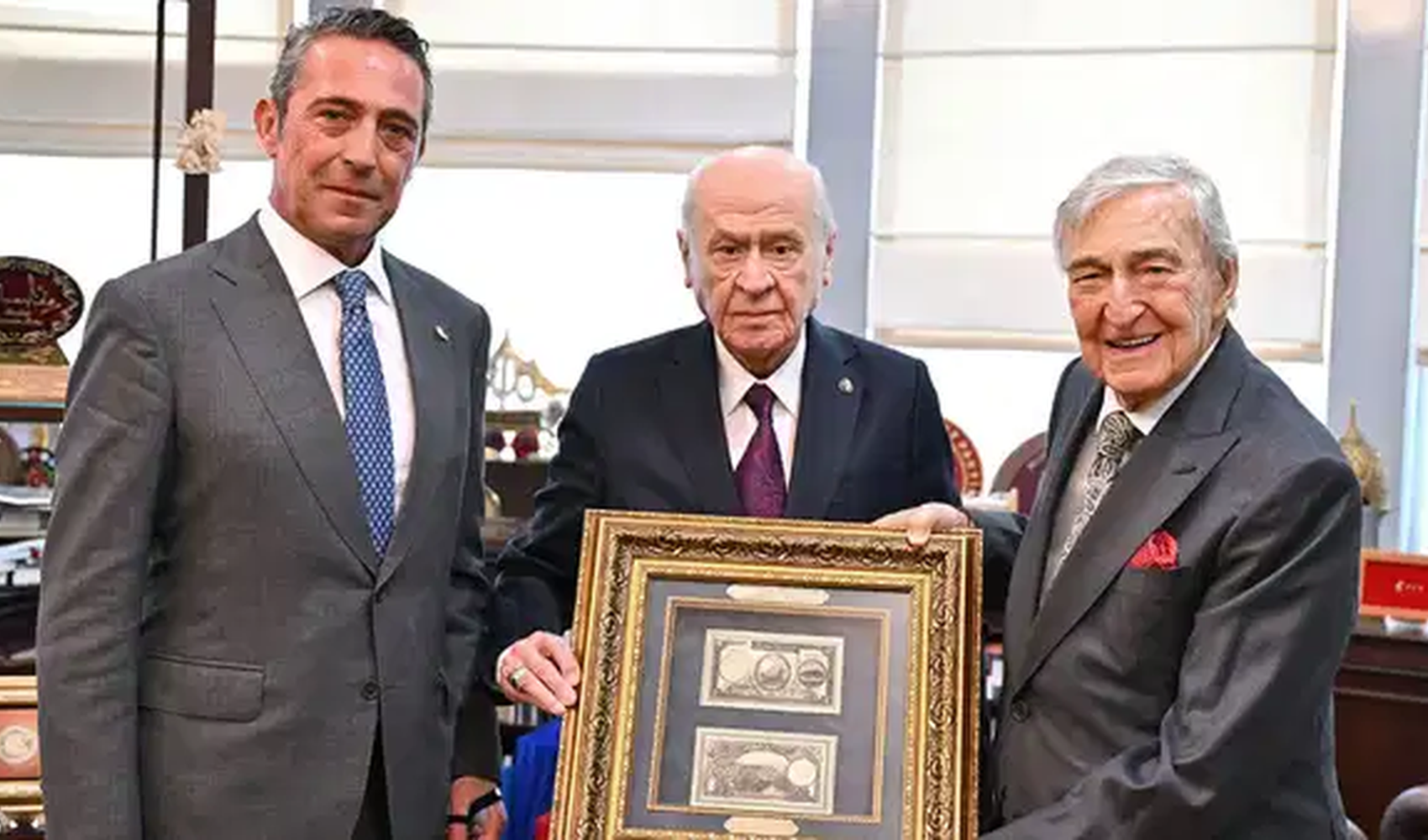 Rahmi Koç ve Ali Koç Bahçeli'yi ziyaret etti