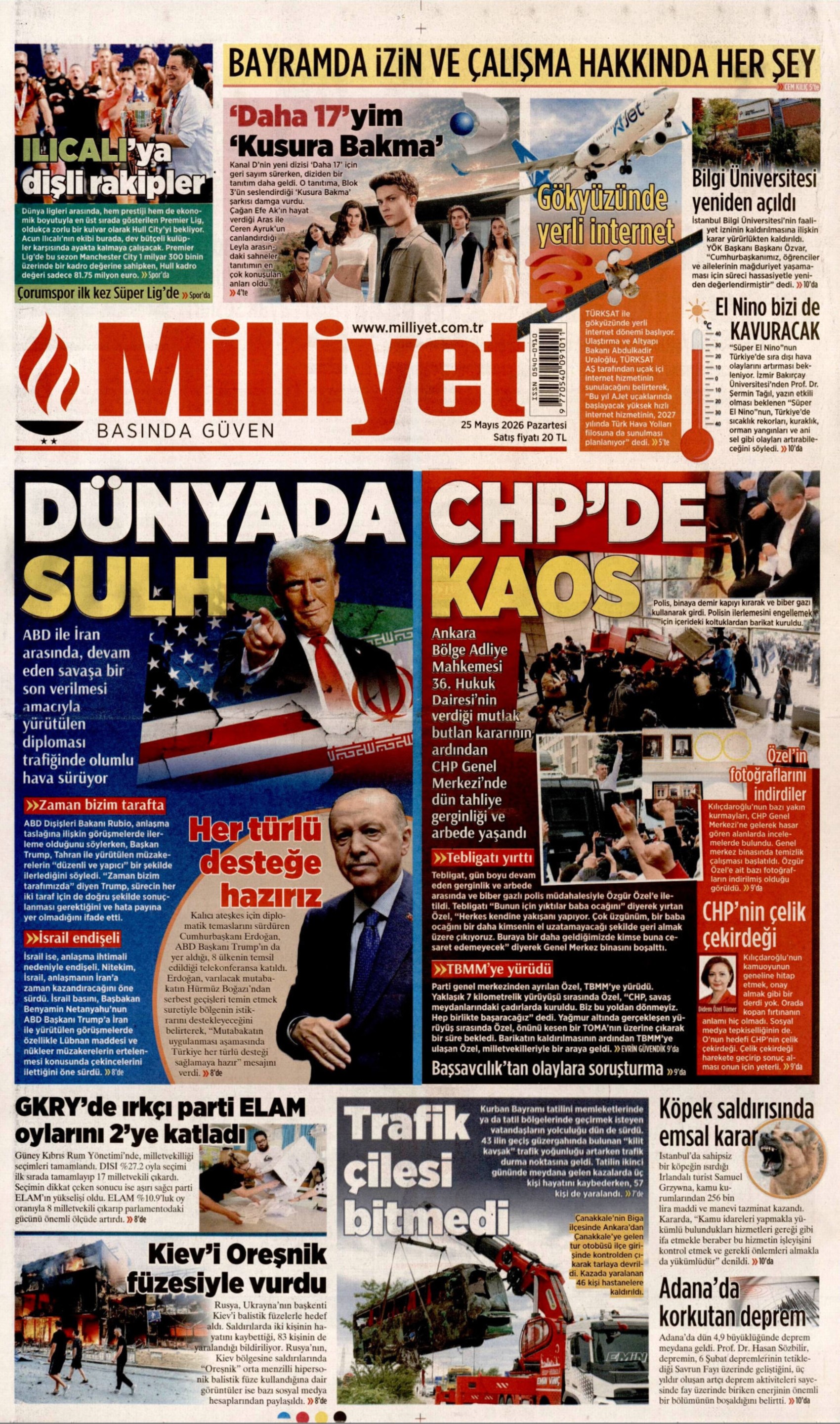 Gazeteler CHP Genel Merkezi'ne yapılan polis müdahalesini nasıl gördü?