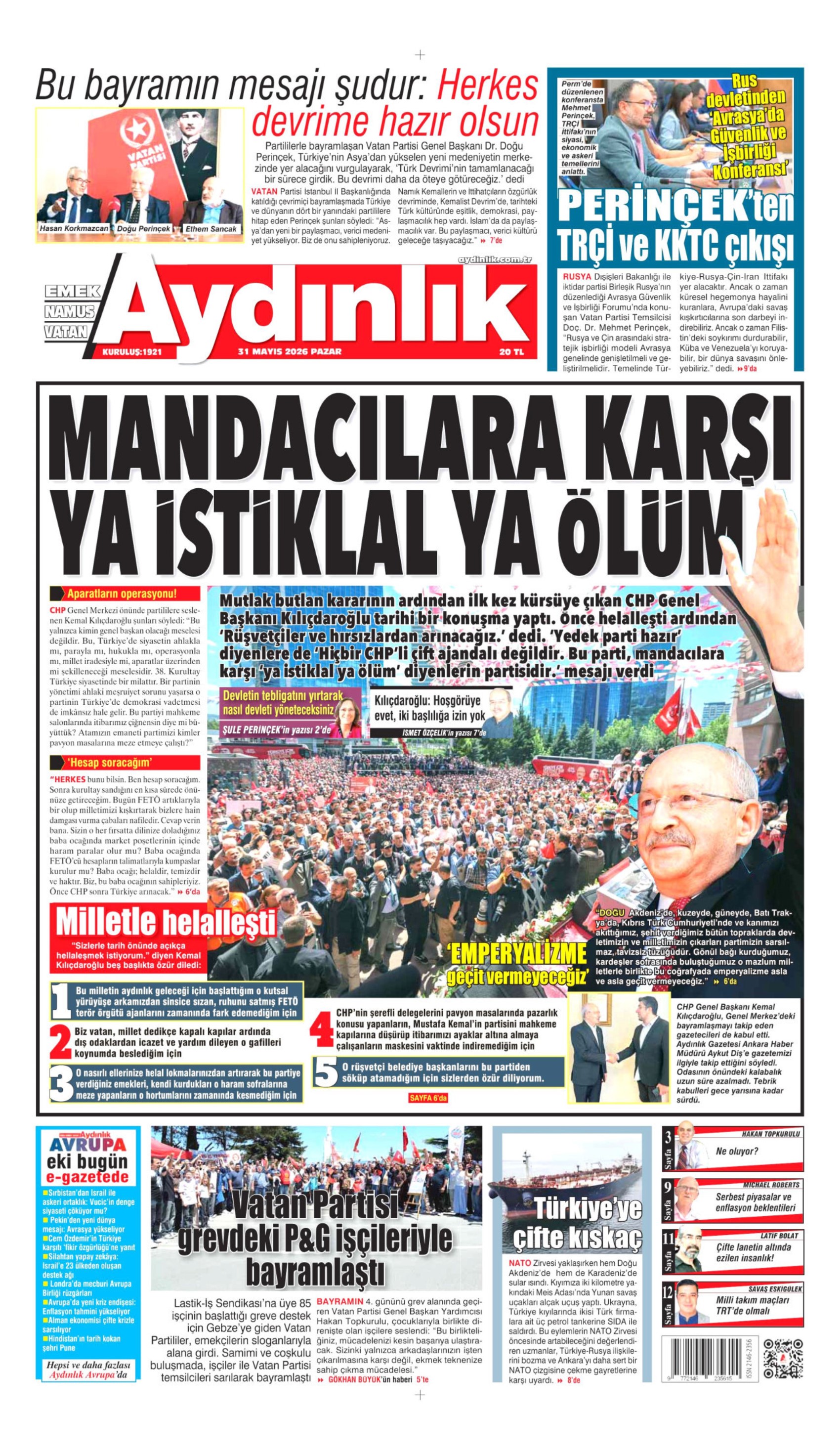 Gazeteler, CHP'nin 2 ayrı mitingini nasıl gördü? Yandaş medyadan daha önce görülmemiş Kılıçdaroğlu manşetleri