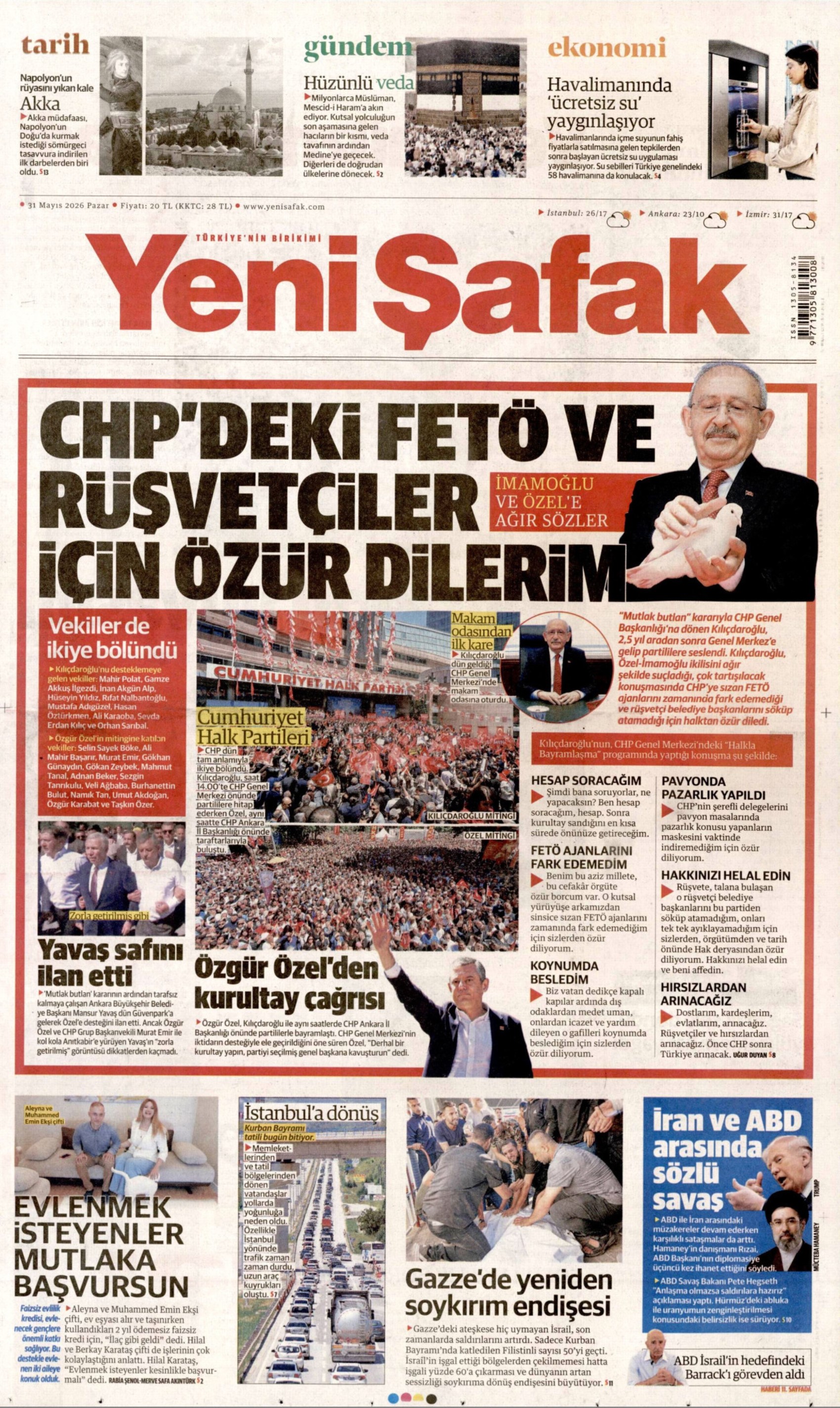 Gazeteler, CHP'nin 2 ayrı mitingini nasıl gördü? Yandaş medyadan daha önce görülmemiş Kılıçdaroğlu manşetleri