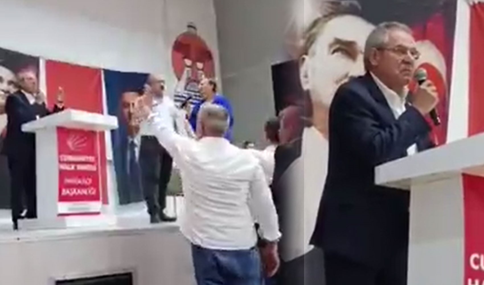 Kılıçdaroğlu destekçisi CHP eski Milletvekili Kemal Zeybek'i kürsüden indirdiler: Ortaya konuşma, yazıklar olsun