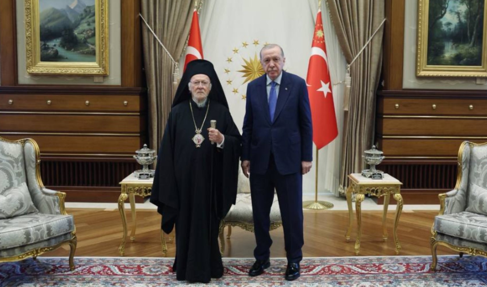 Yunan Basını detayları yazdı: Patrik Bartholomeos Saray'da! Beştepe'de 'Ruhban Okulu' planı