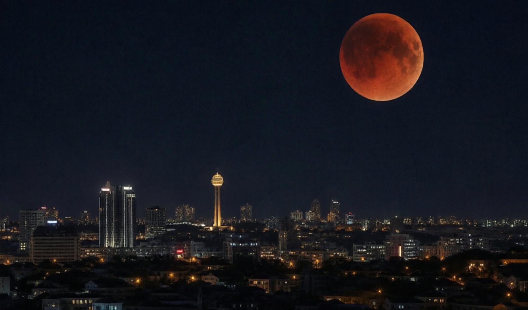 Ankara semalarında Kanlı Ay tutulması: Kızıl tonlar görsel şölen sundu