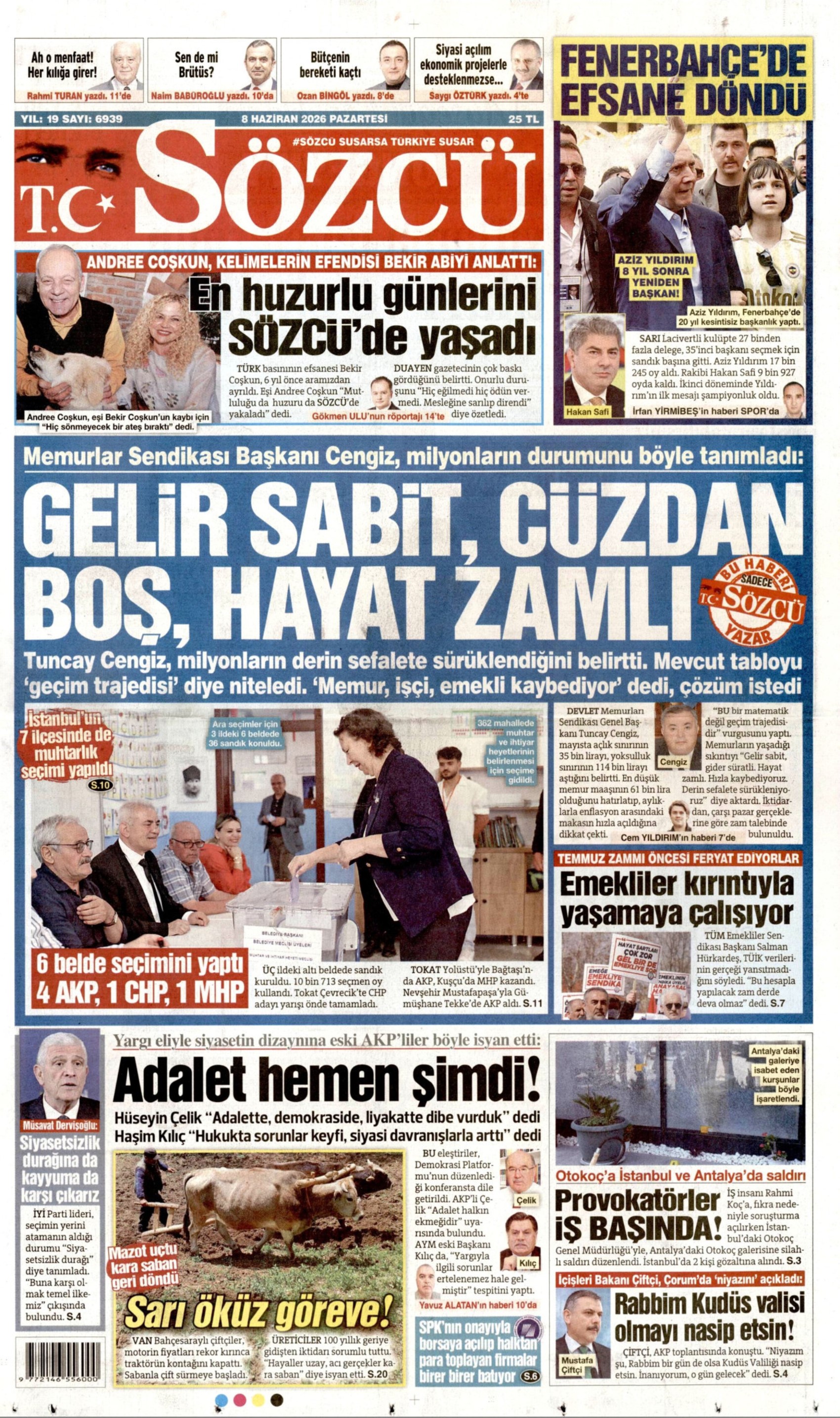 Aziz Yıldırım 8 yıl sonra döndü: Gazeteler Fenerbahçe'nin kongresini nasıl gördü?