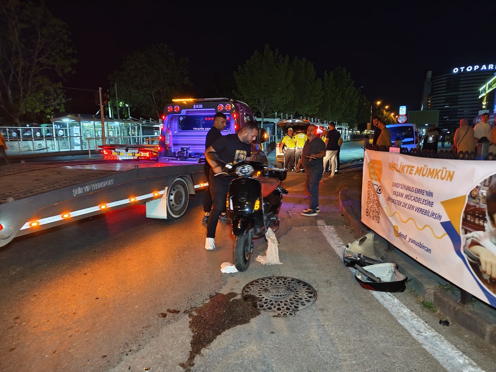 İki motosiklete çarpan sürücü ortalığı savaş alanına çevirdi