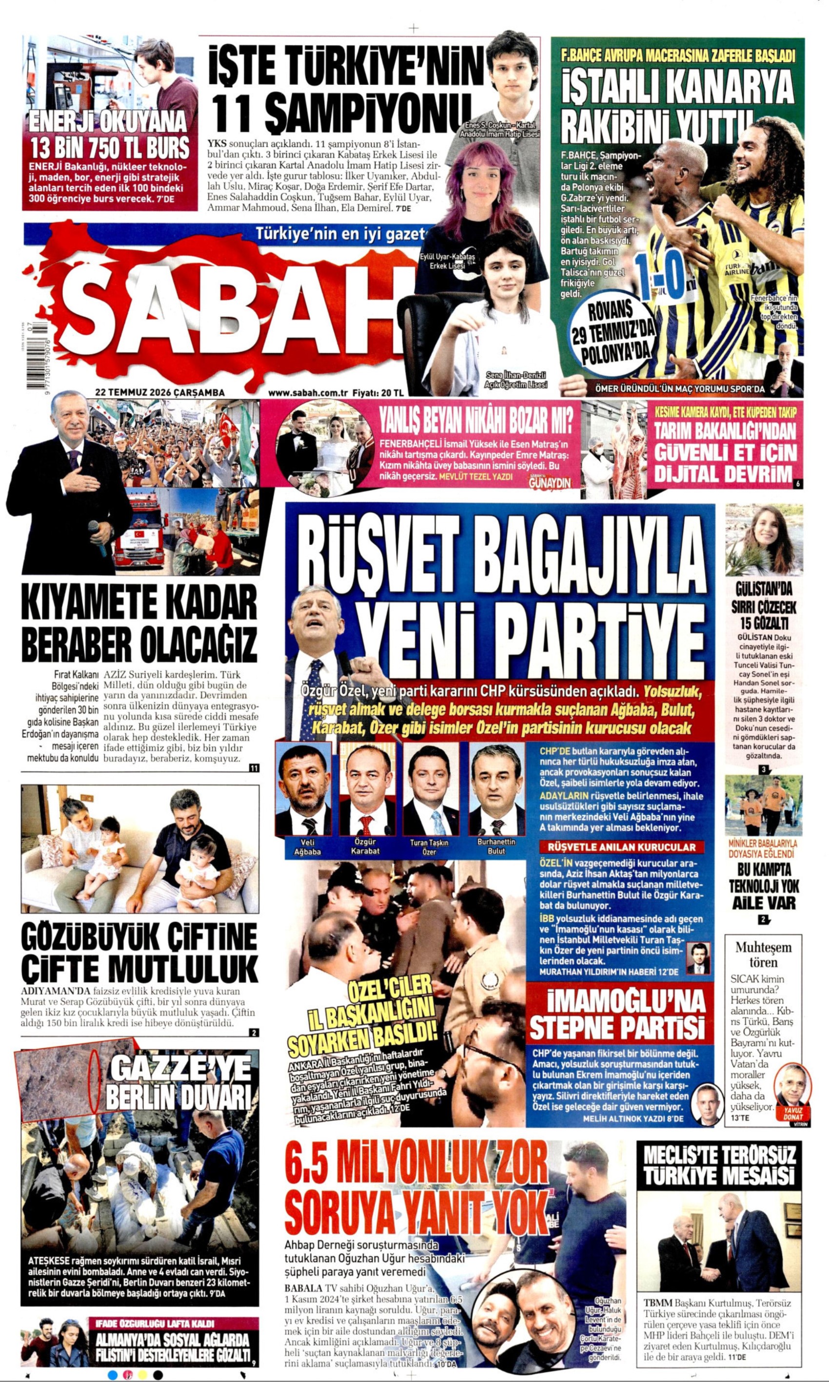 Gazeteler Özgür Özel'in CHP'ye vedasını nasıl gördü? (22 Temmuz 2026 gazete manşetleri)