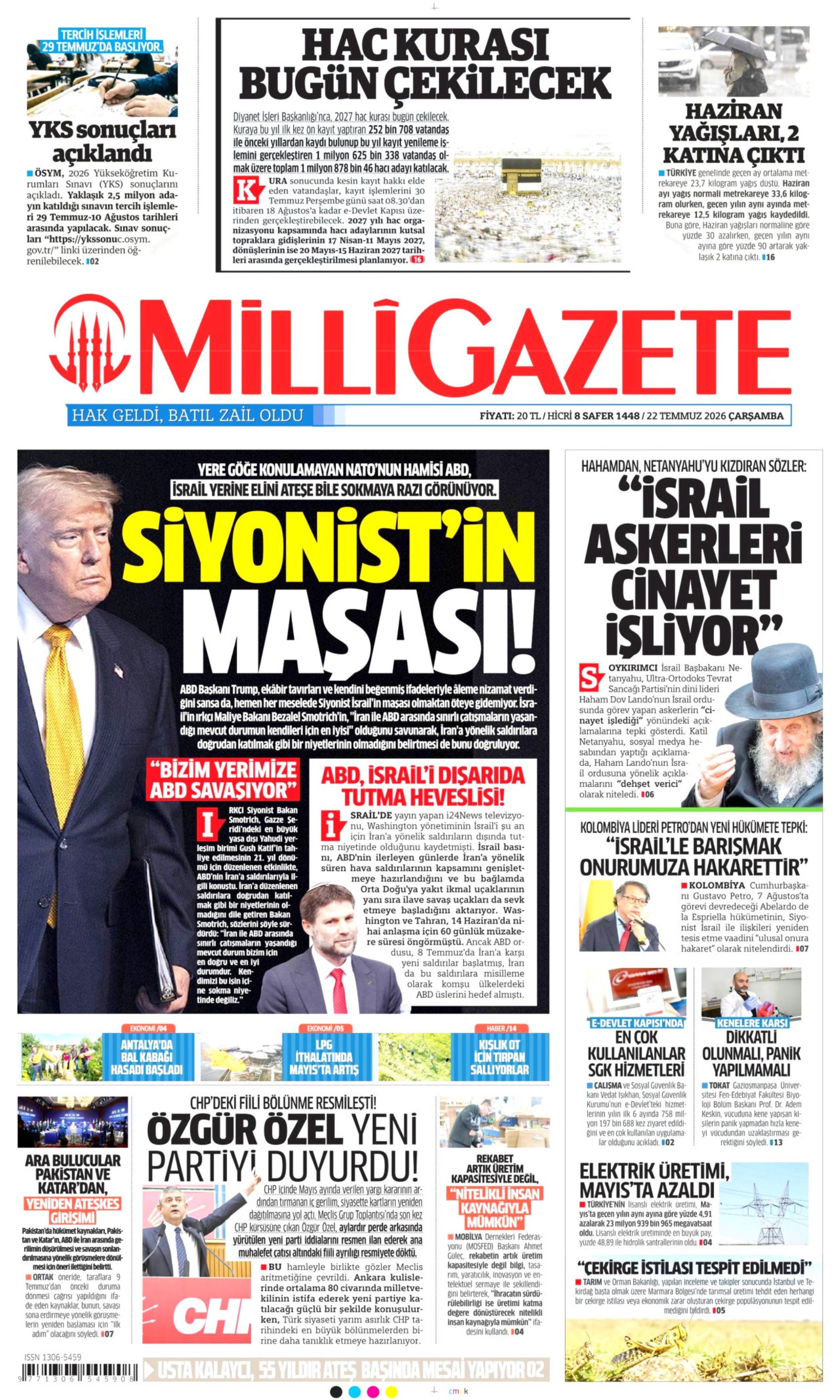 Gazeteler Özgür Özel'in CHP'ye vedasını nasıl gördü? (22 Temmuz 2026 gazete manşetleri)