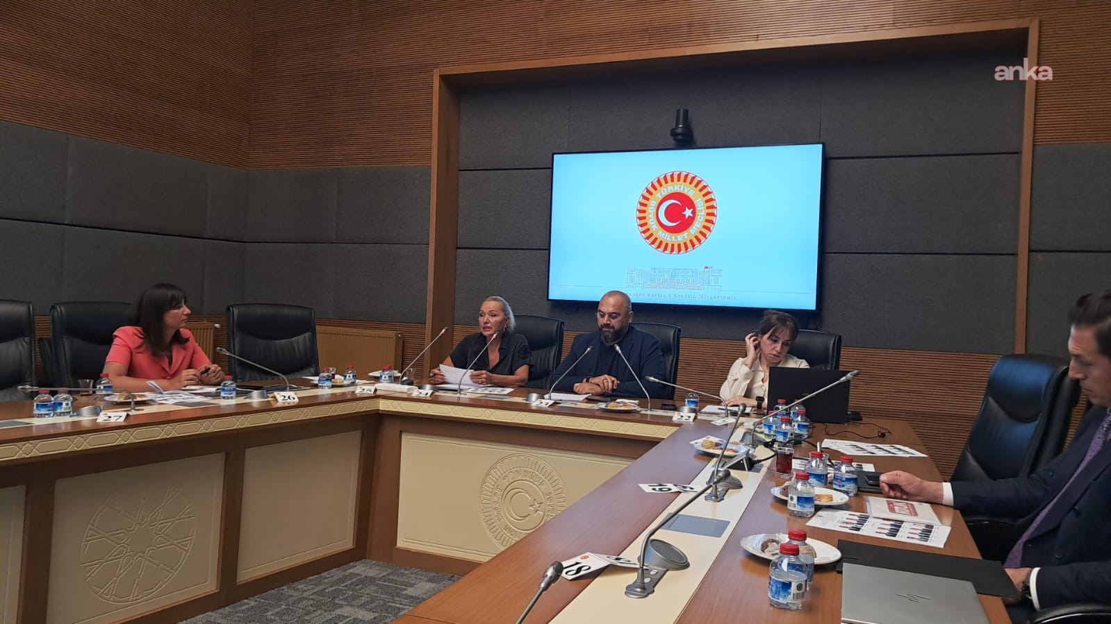 TBMM komisyon salonunda milletvekilleri ve sektör temsilcilerinin katıldığı toplantı.