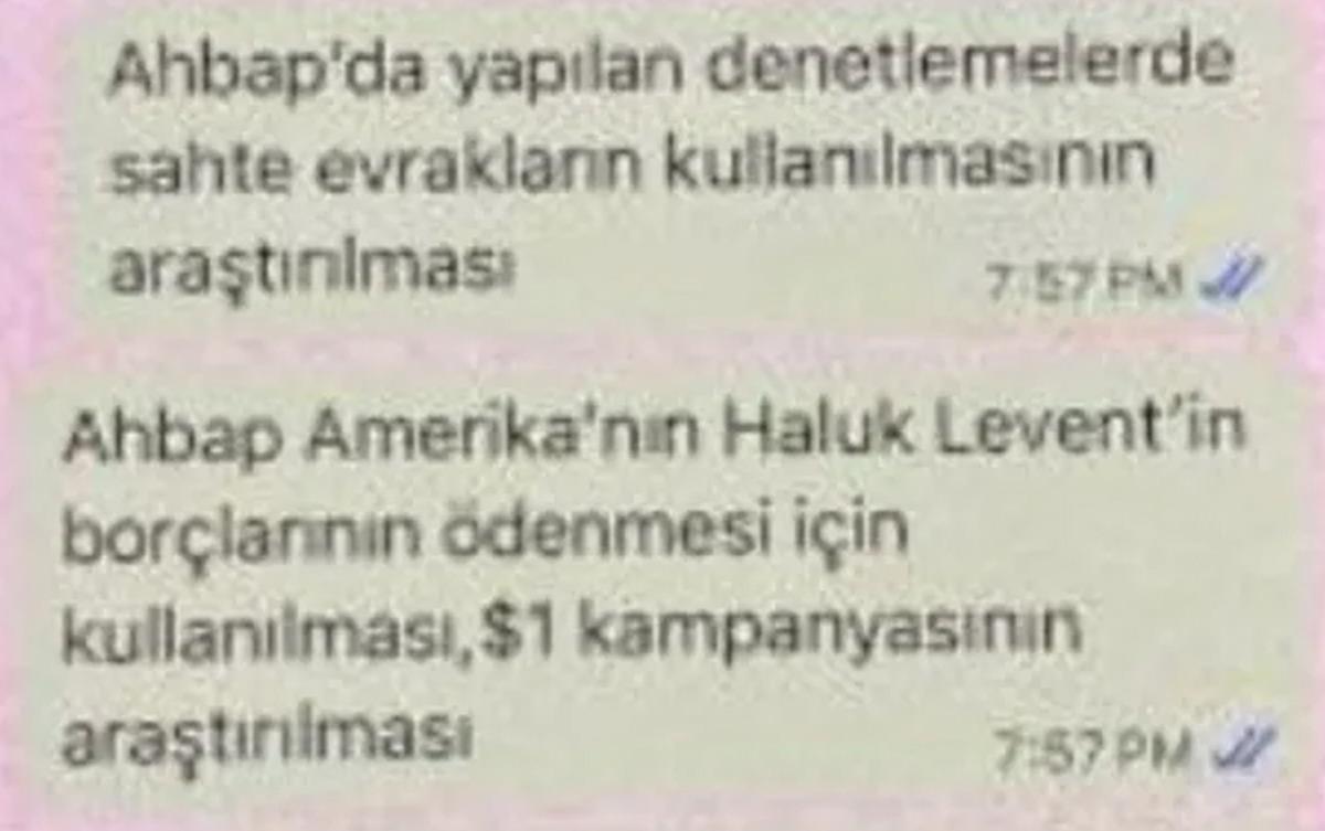 WhatsApp mesajı görüntüsünde Ahbap denetimleri ve kampanya kullanımıyla ilgili iddialar görülüyor.