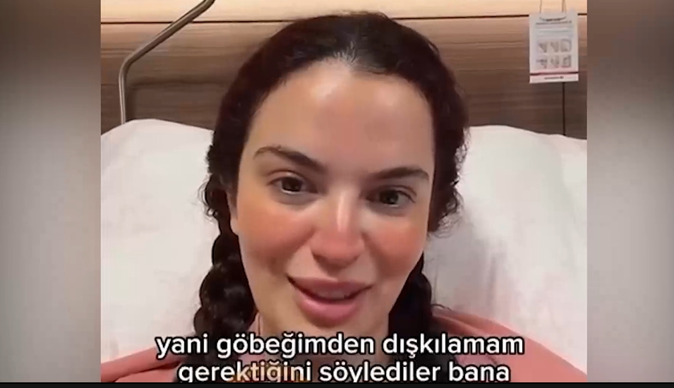 Aslı Bekiroğlu’nun sağlık sürecini anlattığı videodan kare.