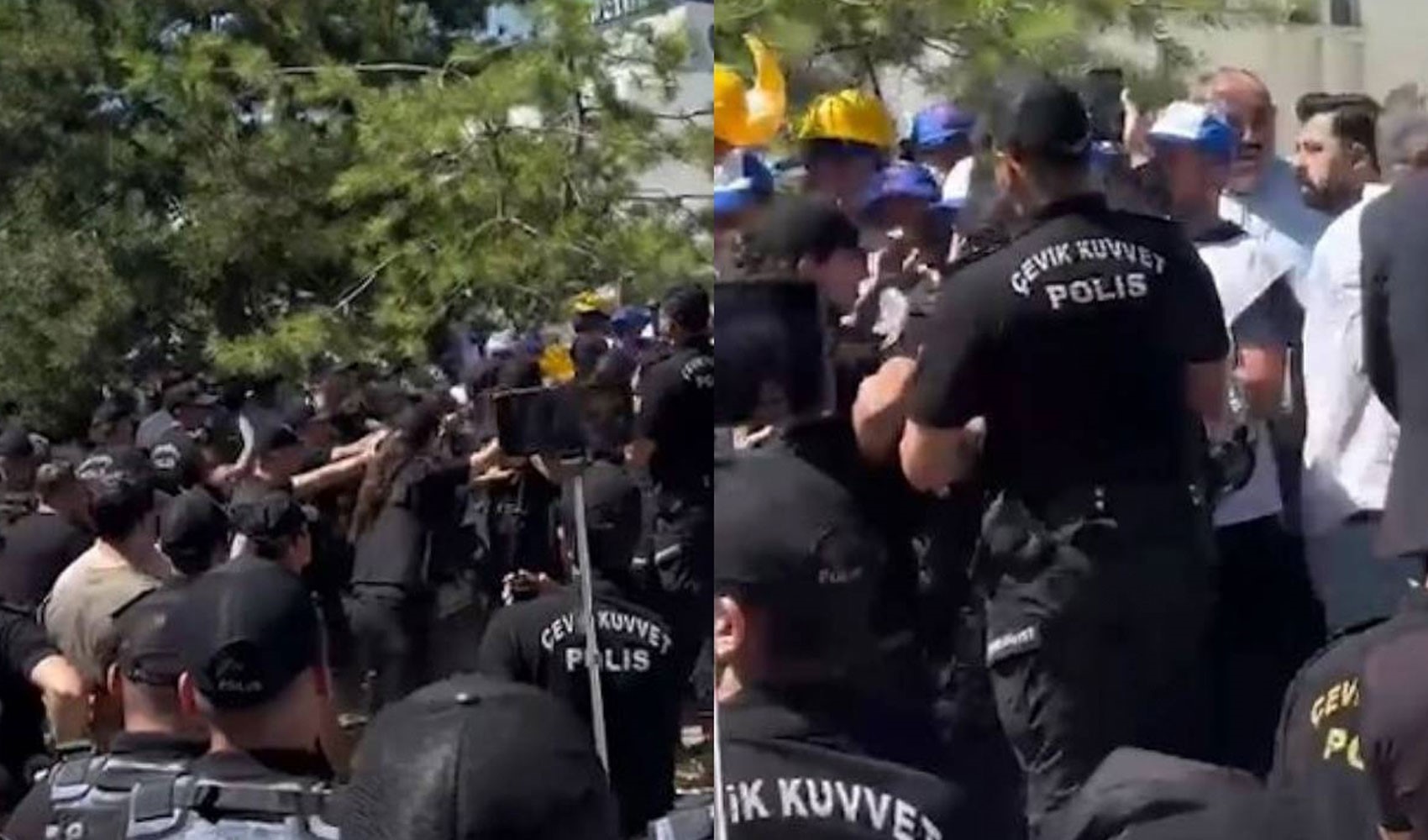 Ücretlerini alamayan maden işçilerine gözaltı