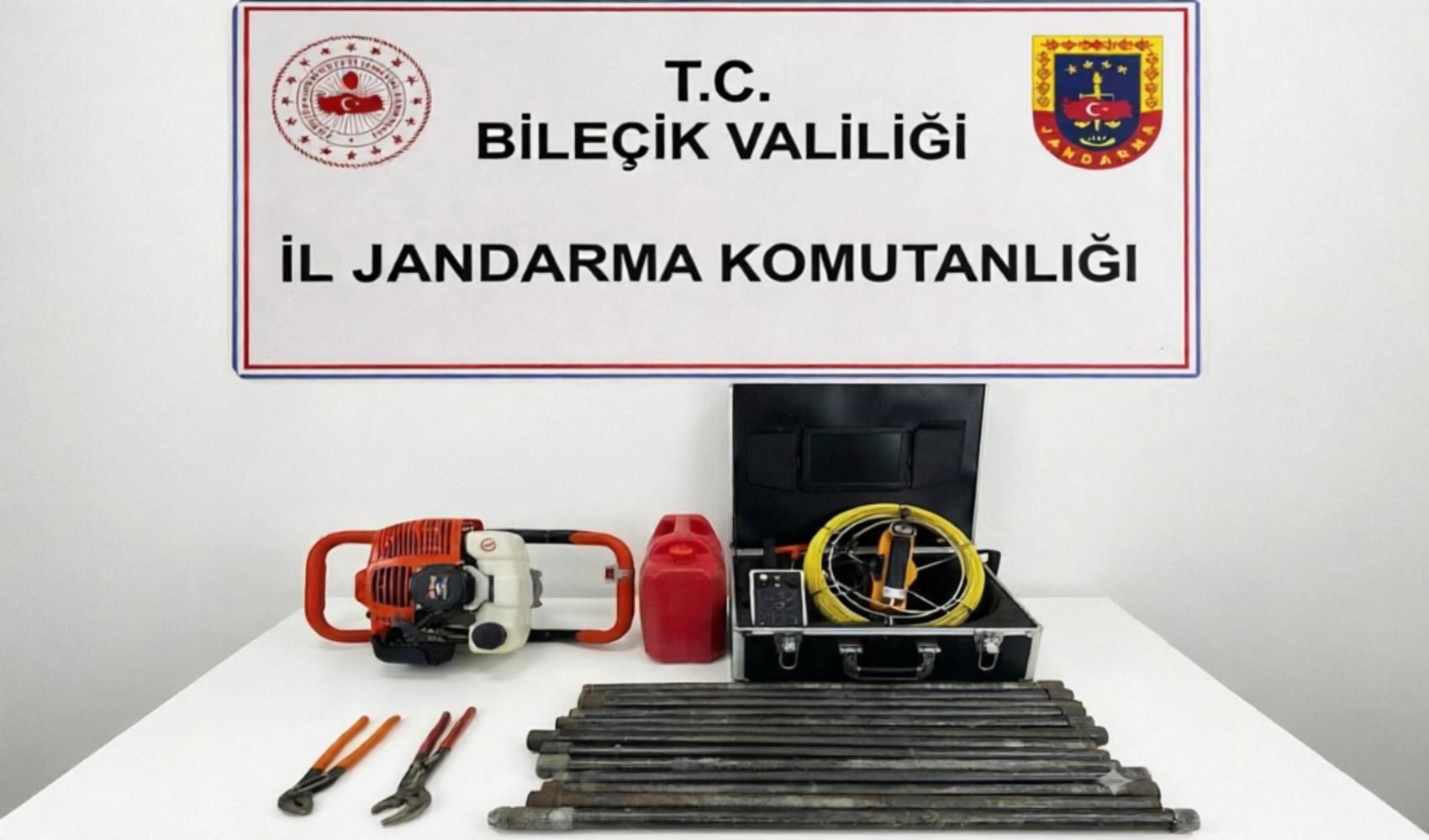 Bilecik’te kaçak sondaj operasyonu: 3 kişi suçüstü yakalandı