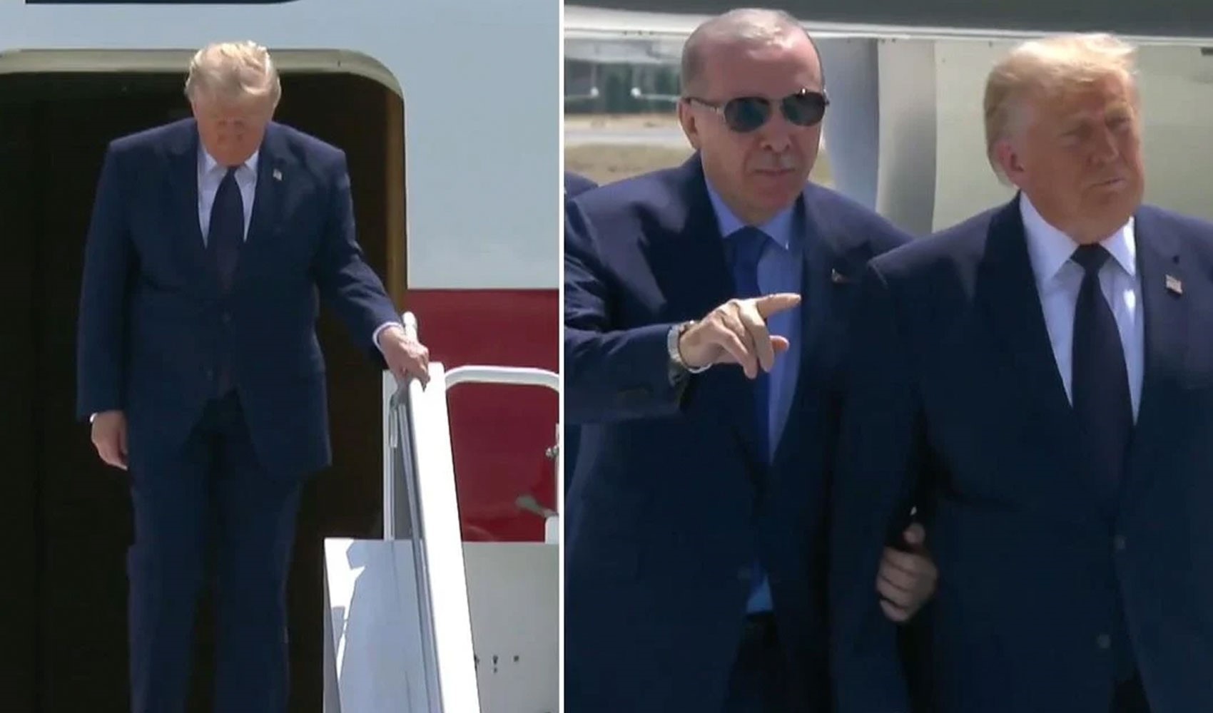 Son Dakika... ABD Başkanı Trump Ankara'da! Erdoğan karşıladı