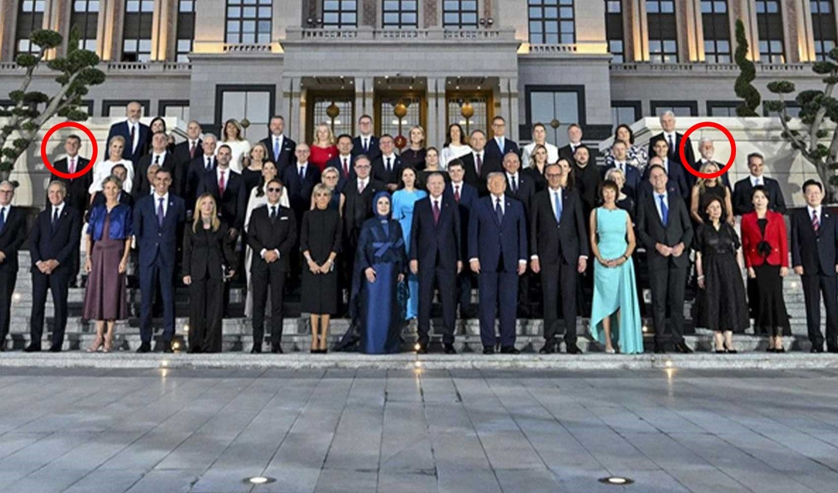 NATO Zirvesi'ne damga vuran fotoğraf! Aynı ülkenin iki lideri yan yana gelmedi