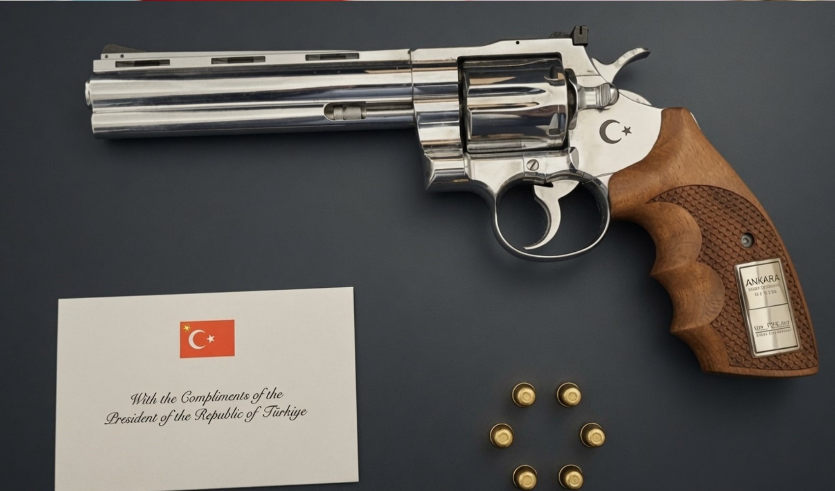 Erdoğan'ın hediye ettiği tabanca havalimanından geri döndü