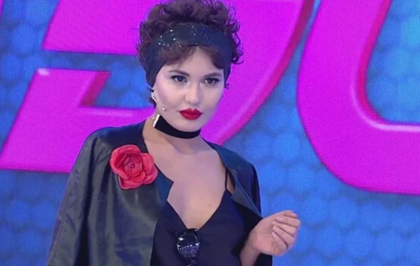 Bahar Candan’ın bir televizyon programındaki görüntüsü.
