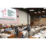 Uluslararası toplantıya katılan delegelerin yer aldığı konferans salonu.