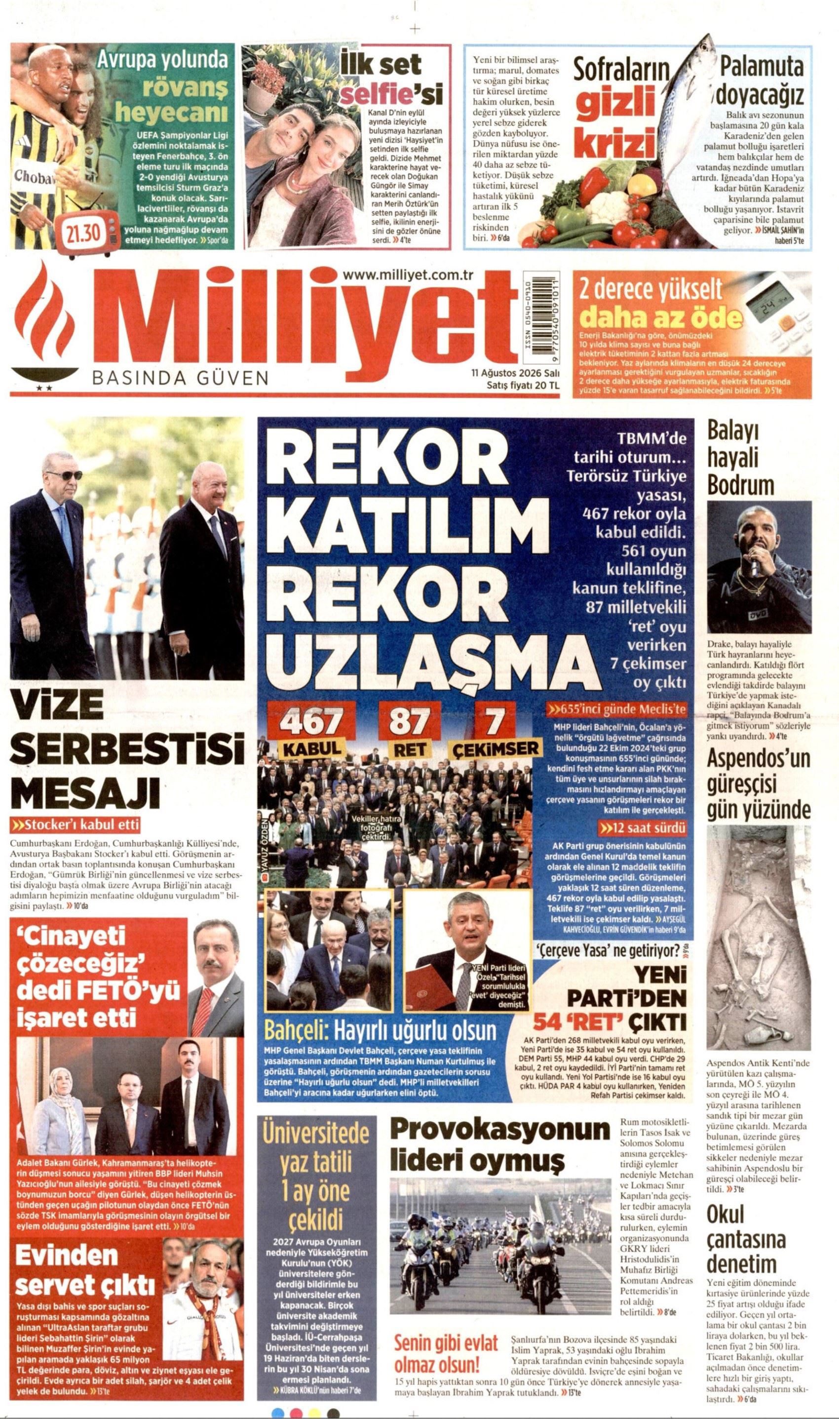 İkinci açılım sürecinde yeni eşik: Gazeteler çerçeve yasanın kabul edilmesini nasıl gördü?