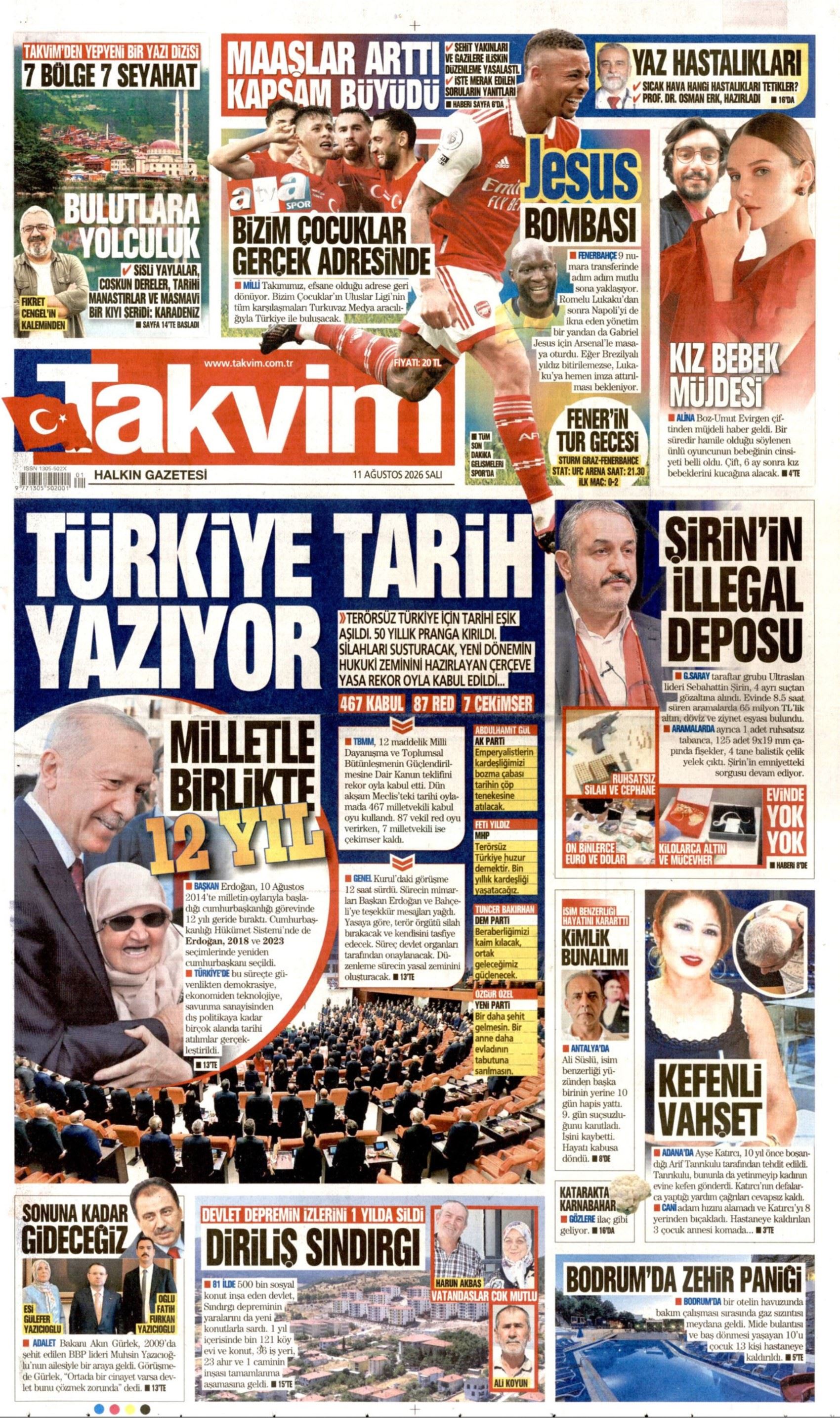 İkinci açılım sürecinde yeni eşik: Gazeteler çerçeve yasanın kabul edilmesini nasıl gördü?