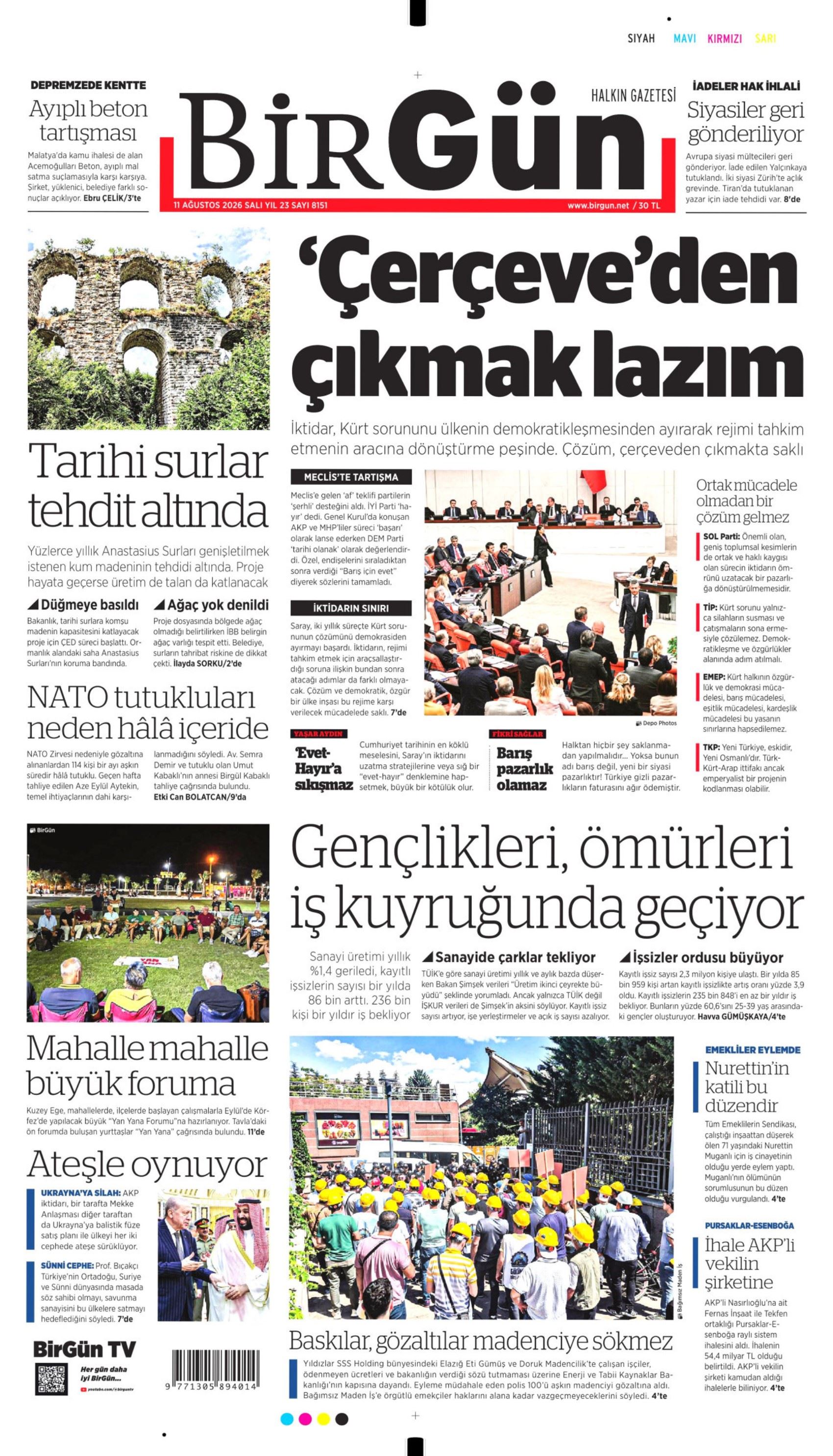 İkinci açılım sürecinde yeni eşik: Gazeteler çerçeve yasanın kabul edilmesini nasıl gördü?