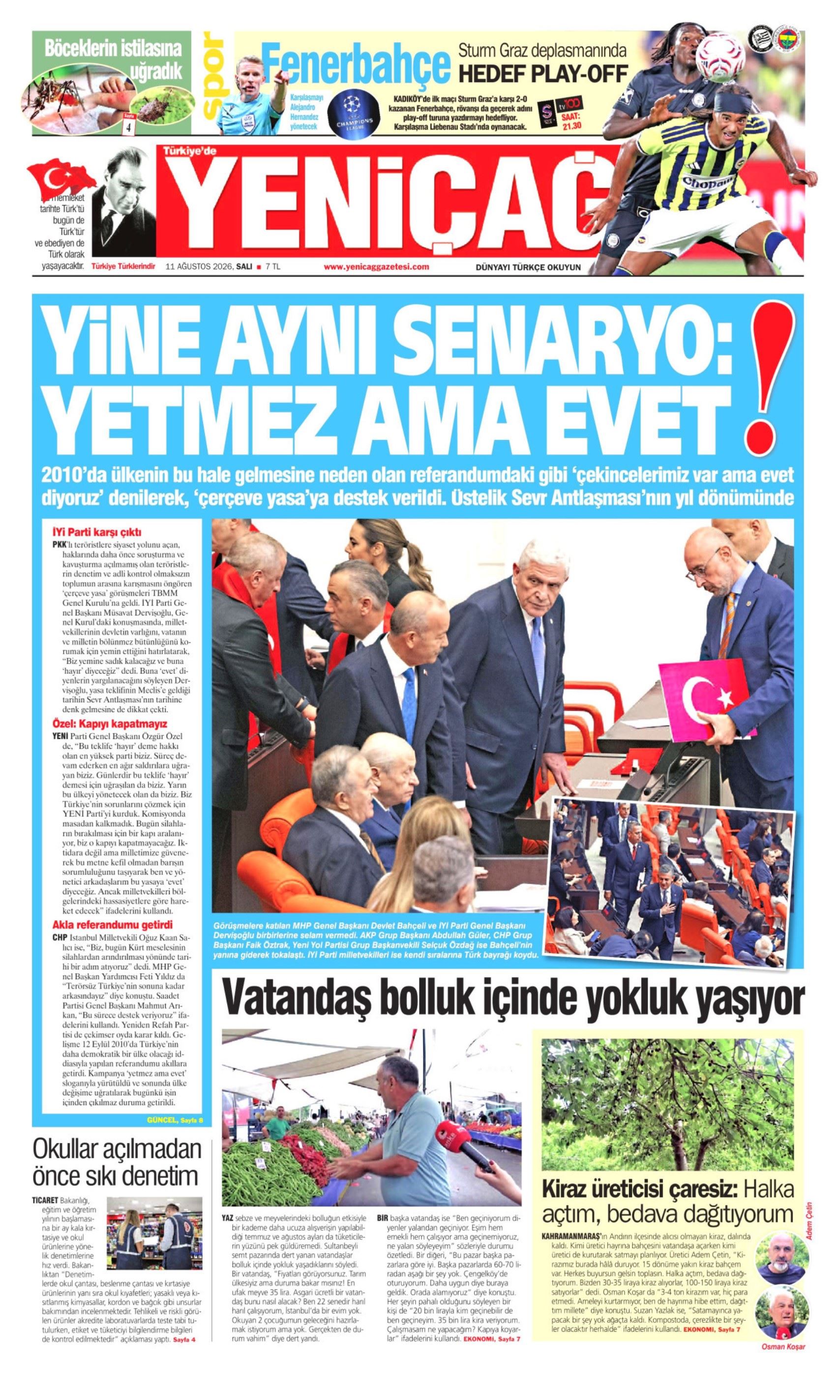 İkinci açılım sürecinde yeni eşik: Gazeteler çerçeve yasanın kabul edilmesini nasıl gördü?