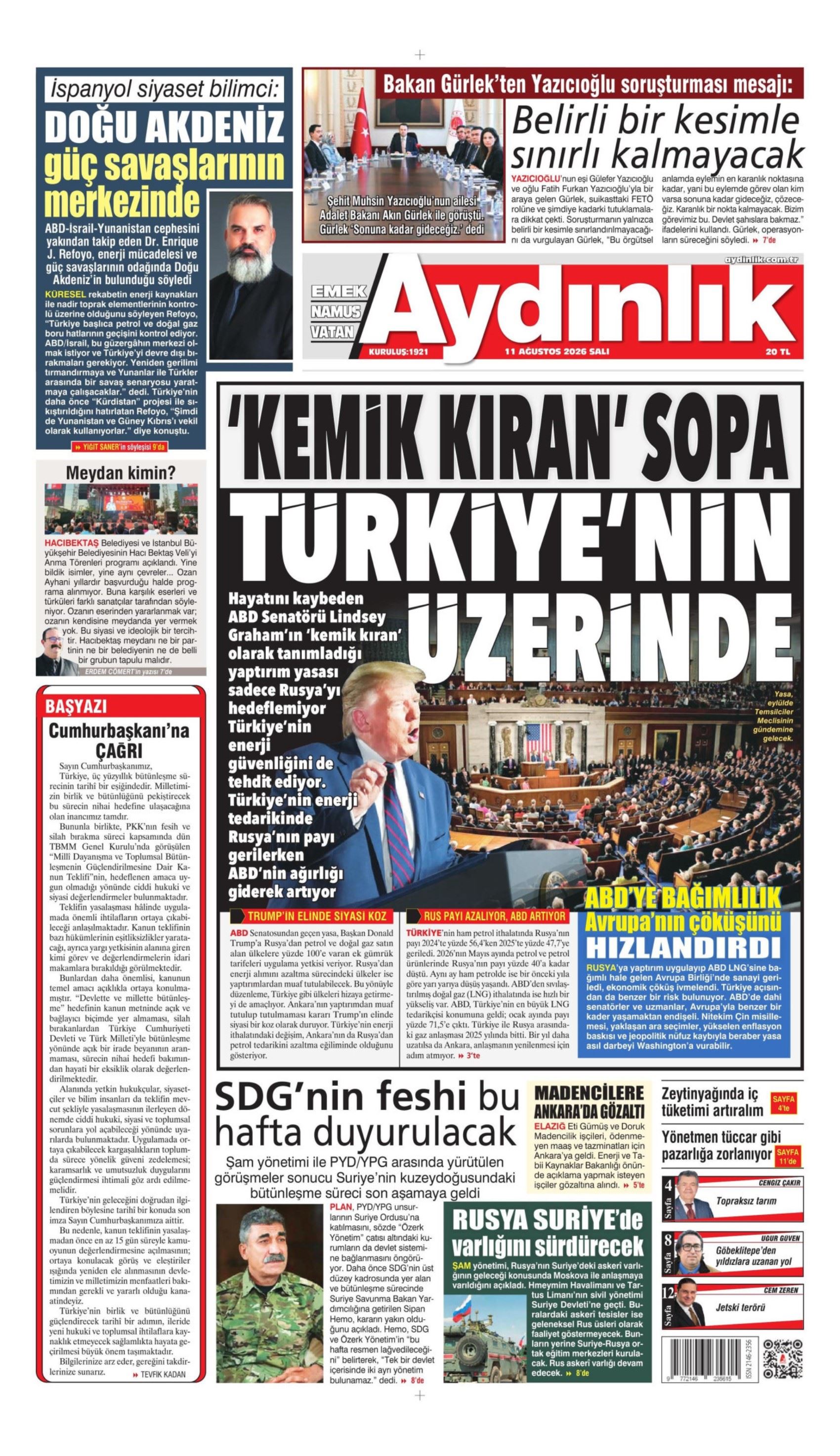 İkinci açılım sürecinde yeni eşik: Gazeteler çerçeve yasanın kabul edilmesini nasıl gördü?
