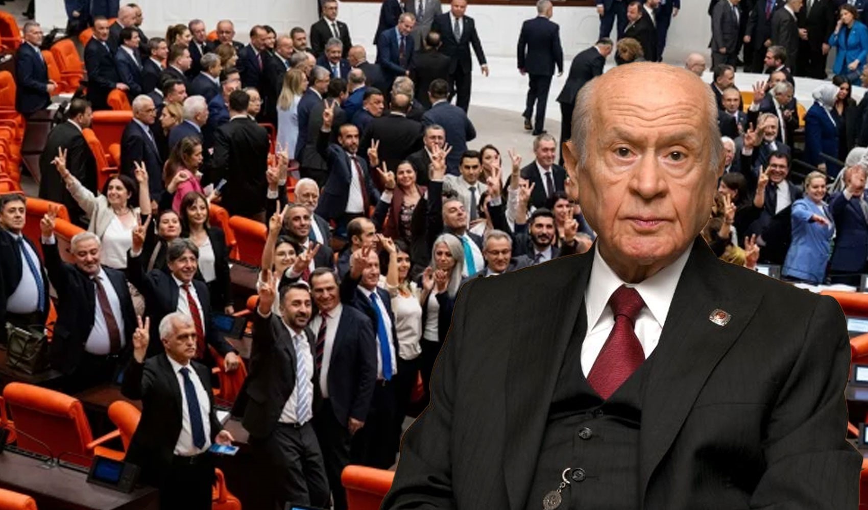 Oylama bitti, Bahçeli soluğu DEM sıralarında aldı: Zılgıtlarla karşılandı