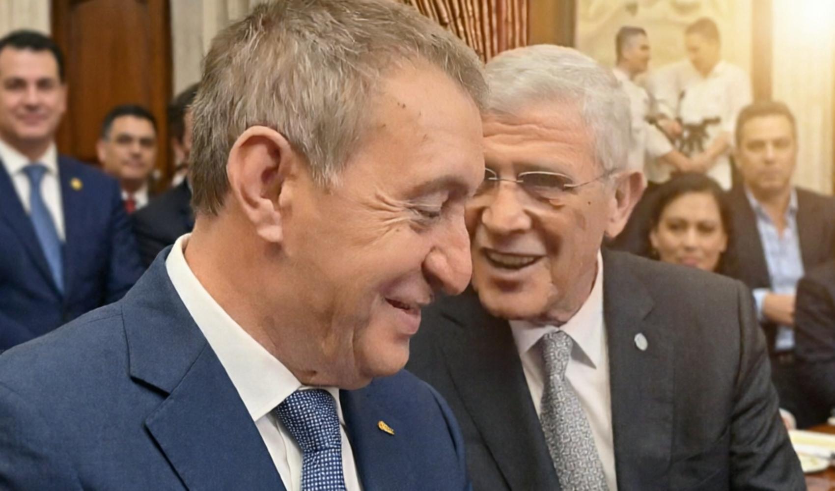 Video of Dervişoğlu and Bakırhan is not current: Footage is from the April 23, 2025, TBMM reception