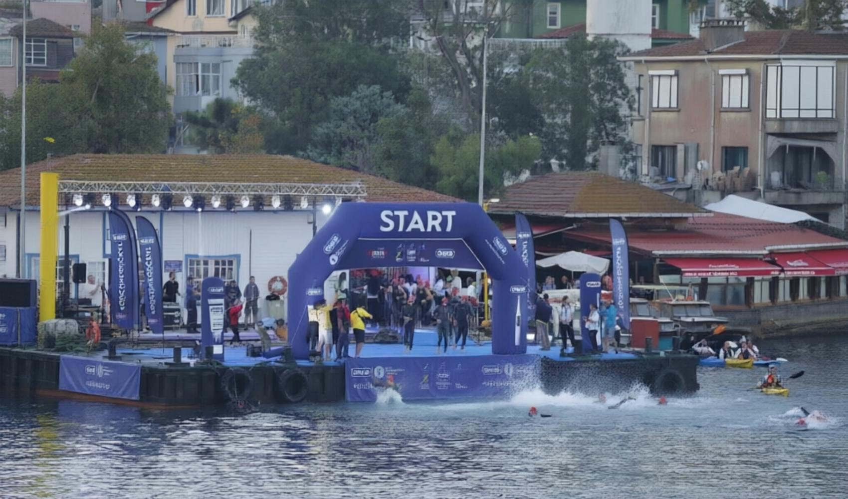 Boğaz’da kıtalararası triatlon heyecanı